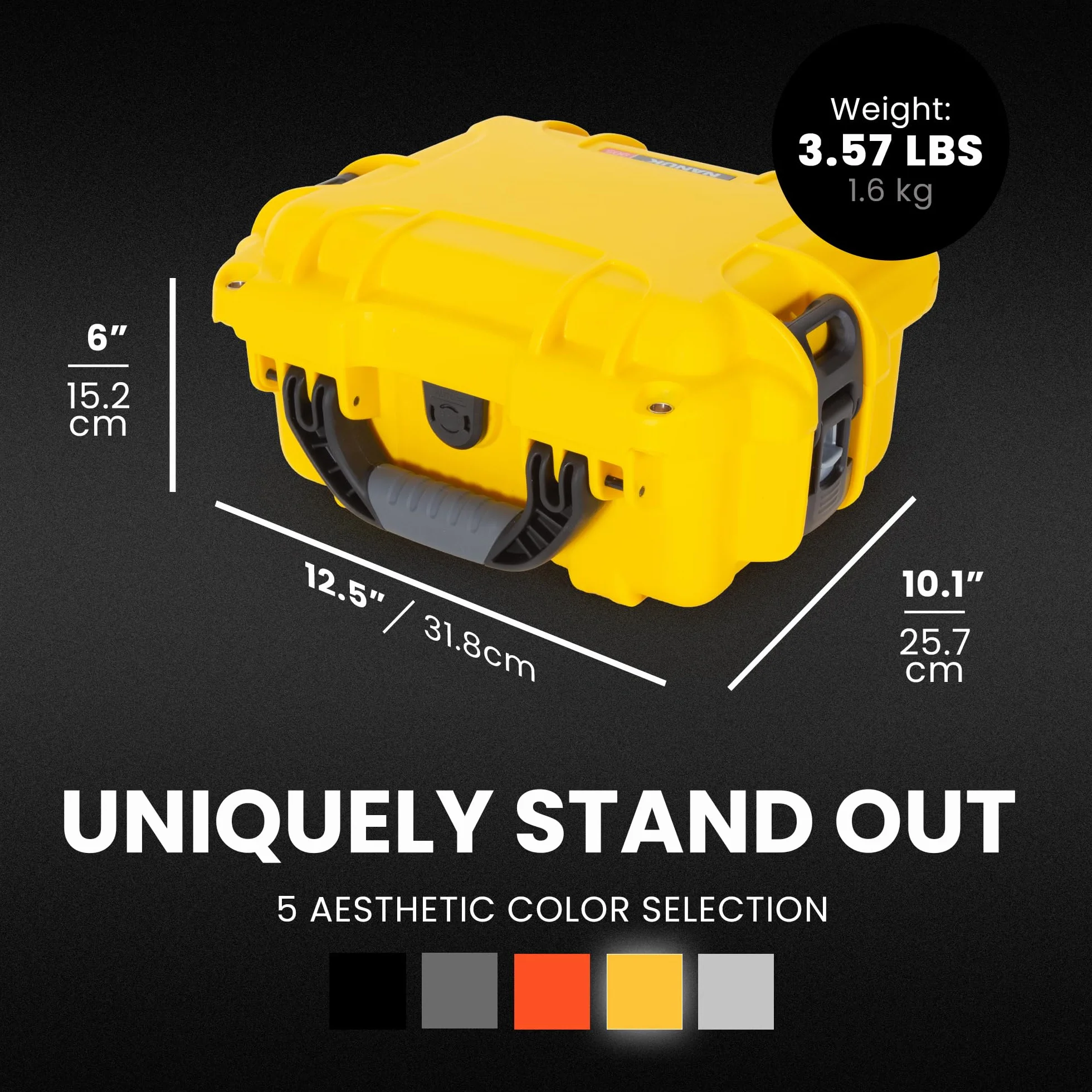 NANUK Custodia rigida impermeabile 905 con inserto in schiuma - Giallo