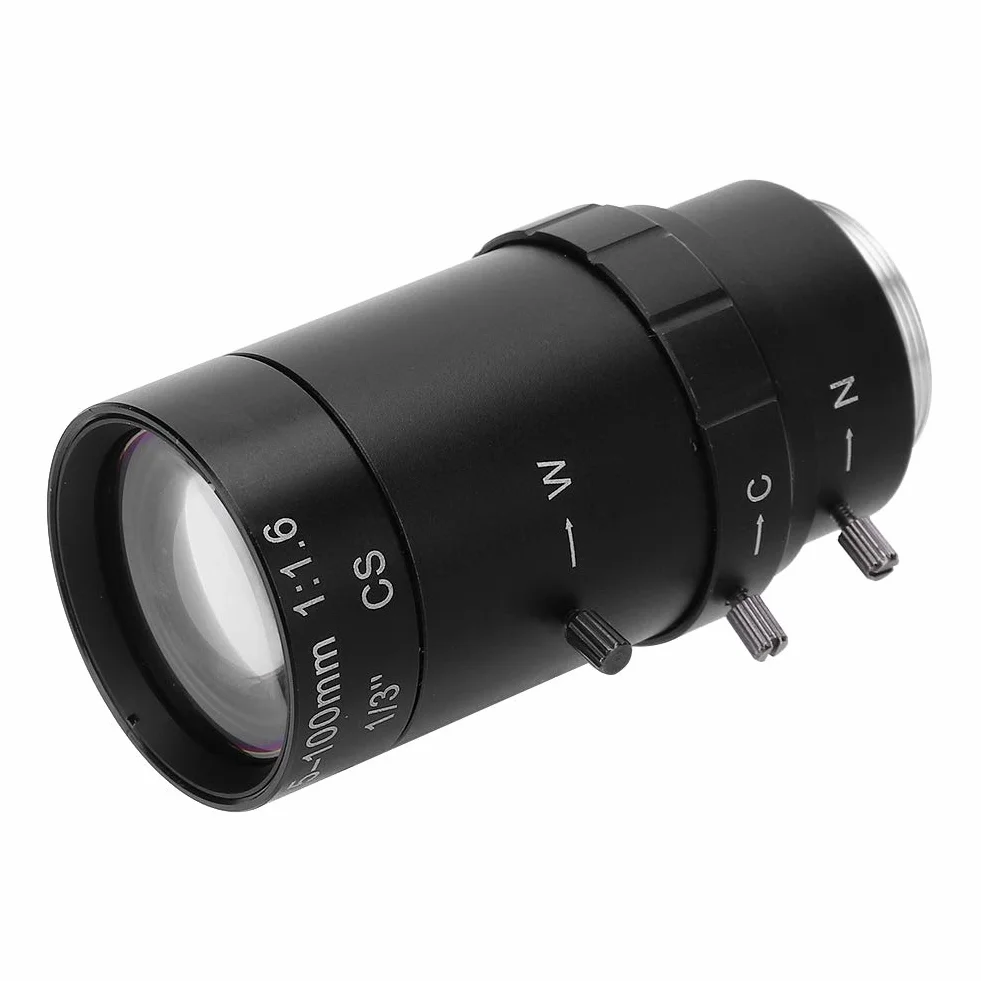 Zoom 1.3MP Obiettivo CCTV Montaggio CS Apertura Manuale Parti di Ricambio in Lega di Alluminio 5‑100 Mm per Telecamera di Sicurezza - Bassa Distorsione, Alta Compatibilità