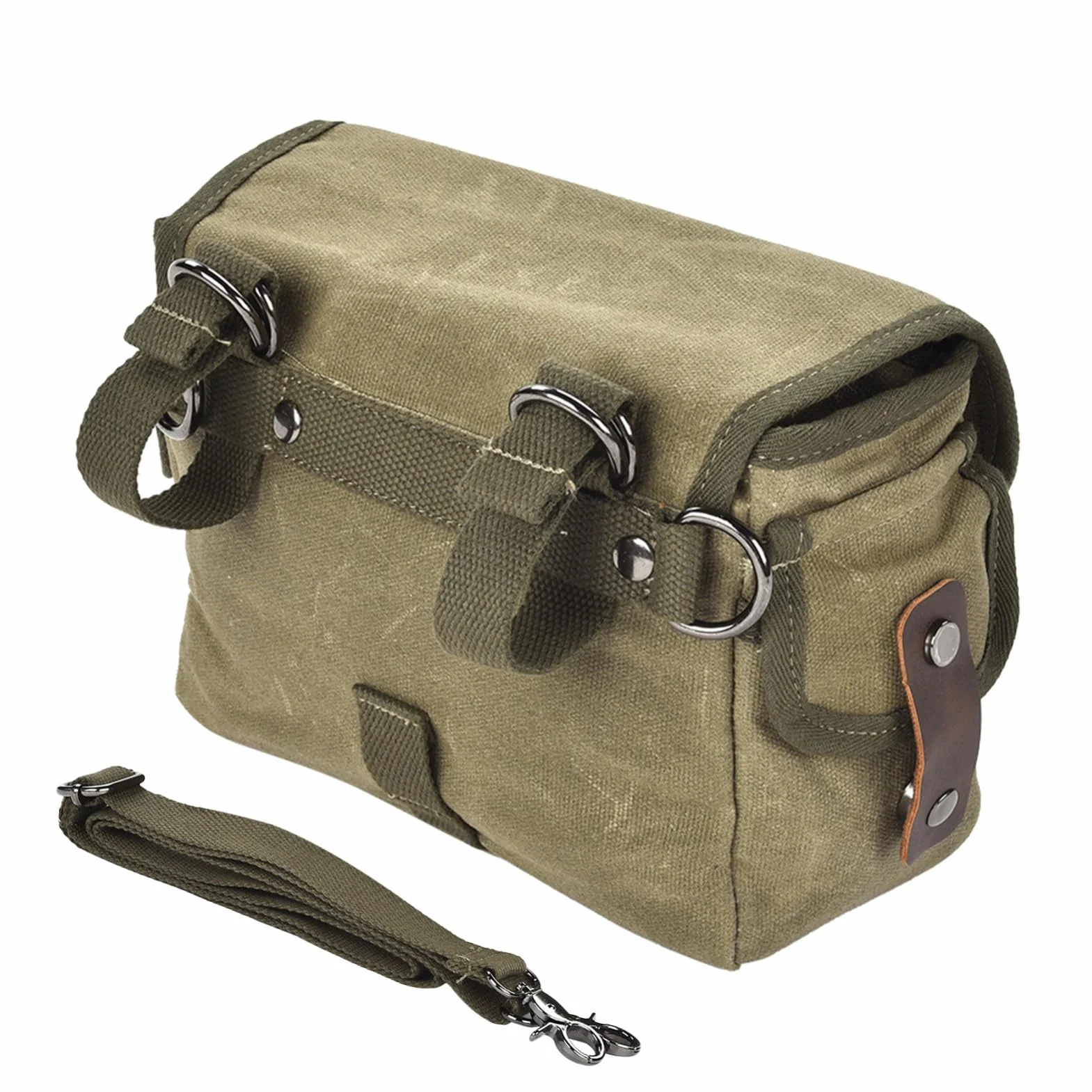 Borsa Da Sella Per Moto Impermeabile In Tela Cerata Resistente Con Fibbia In Metallo
