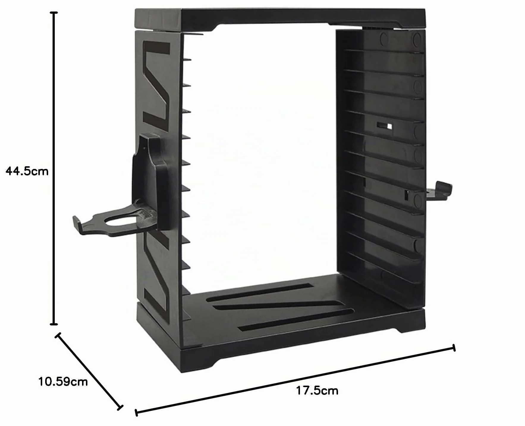 Torre di archiviazione universale per gioco e dischi Blu-Ray, scaffale per PS5/PS4/Xbox Series X/Xbox One/NS, con 24 gioco e 4 supporti per controller