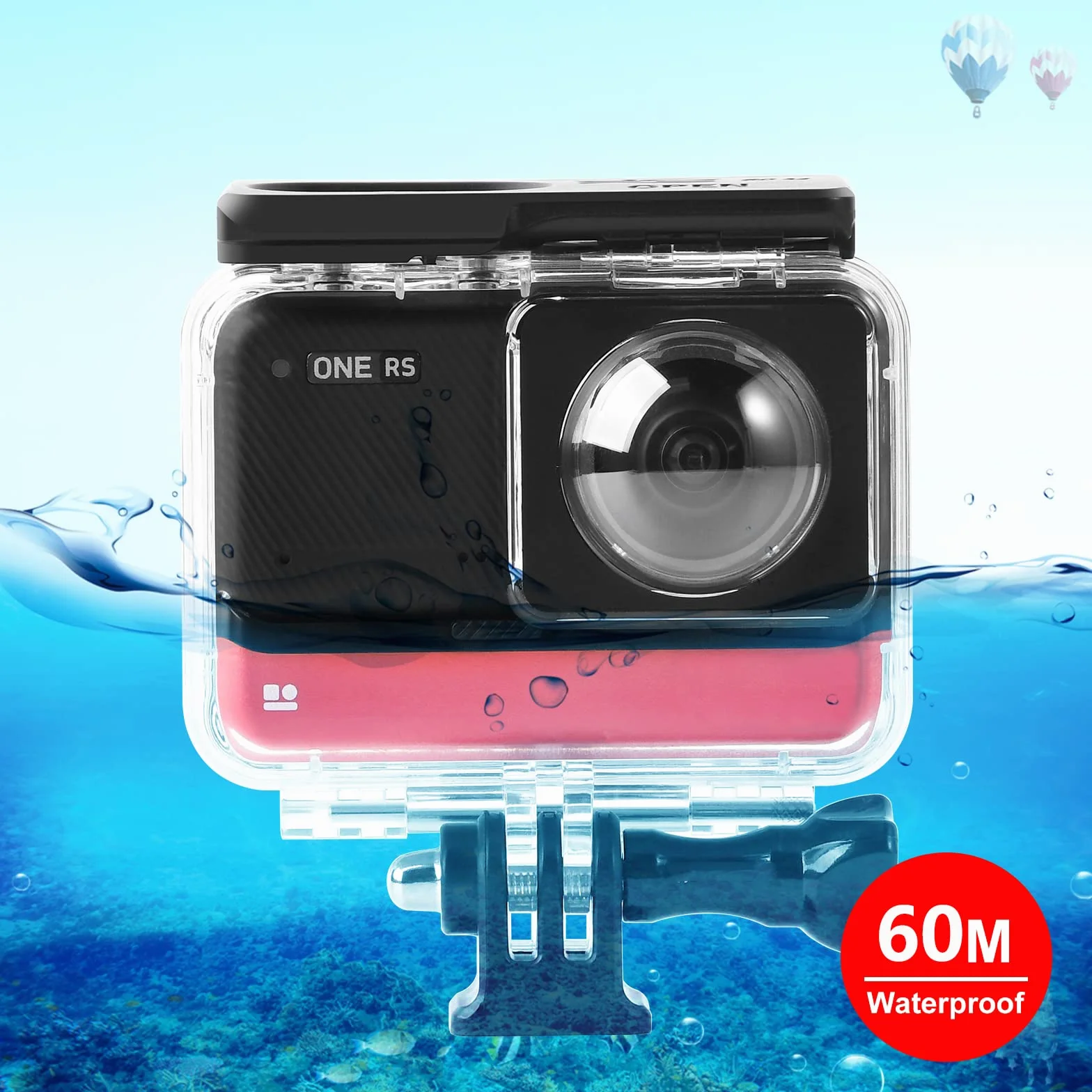 Custodia impermeabile per Insta360 One RS Twin Edition/4K Edizione per Immersioni Subacquee 30M Cover Protettiva (per Twin Edition)