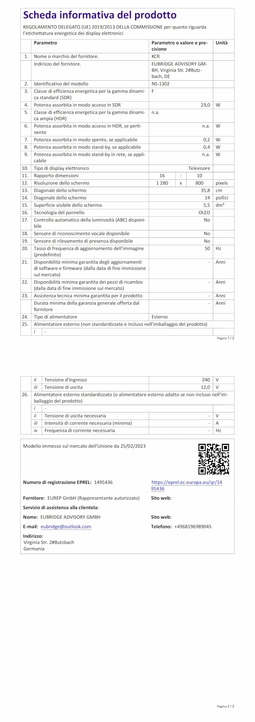 KCR 14 pollici LED HD TV con sintonizzatore digitale HDMI USB DC-12IN telecomando