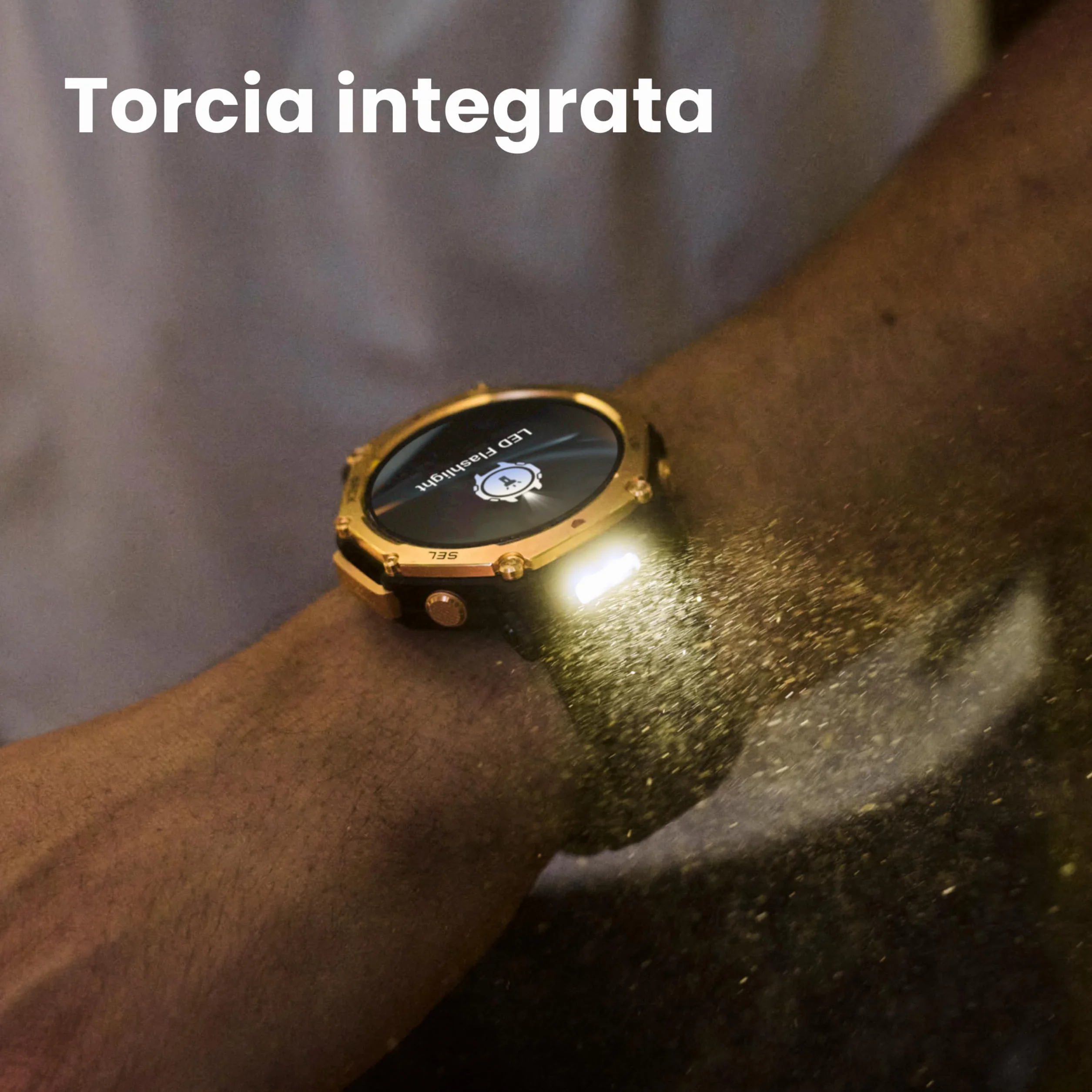 Amazfit T-Rex 3 Pro Smartwatch Outdoor 48mm Display AMOLED in Zaffiro, Ghiera in Titanio, GPS Dual Band, Mappe Offline, 25 Giorni di Autonomia, Torcia Integrata, 10 ATM, 180+ Modalità Sport