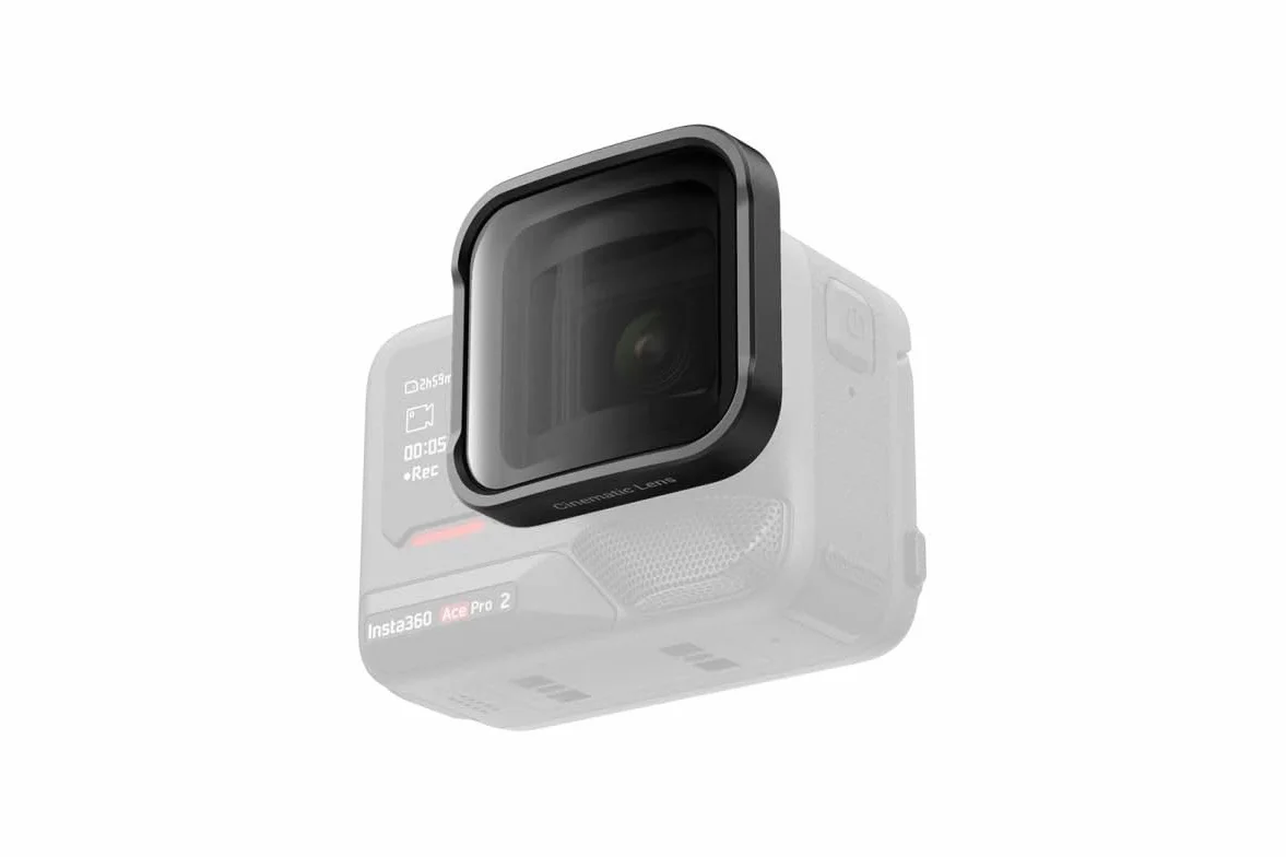 Insta360, Ace Pro 2 Cinematic Lens, lente cinematografica per action camera con formato anamorfico 2,35:1 ed effetto lens flare cinematografico, CINSDBGZ