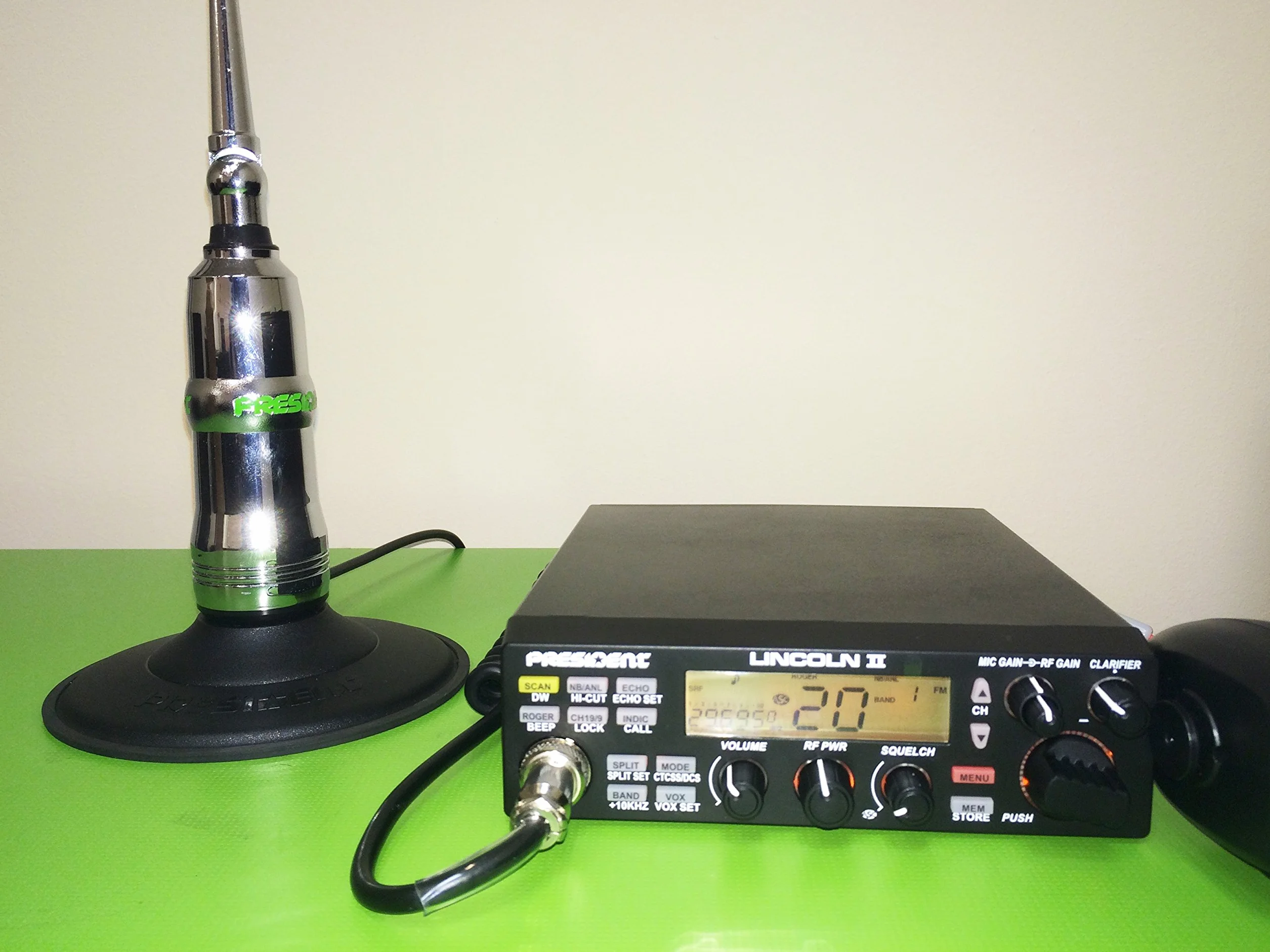 Ham Radio President LINCOLN II +, radioamatore, ASC 10 / 12M, Roger Beep, ANL, NB, filtro Hi-Cut, AM-FM-USB-LSB-CW, programmabile, 12V