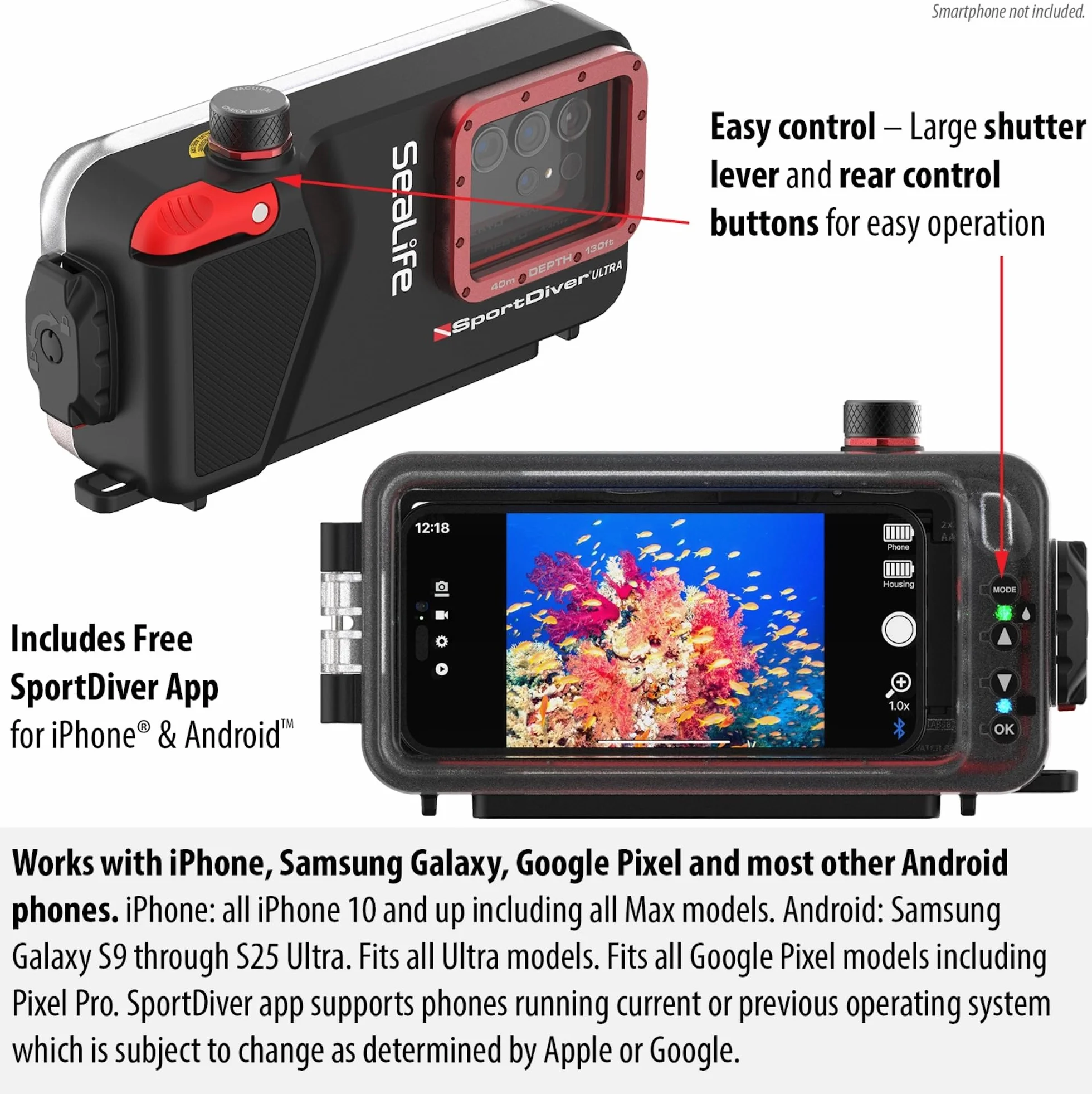 SeaLife SportDiver Ultra Underwater Smartphone Housing (SL405)