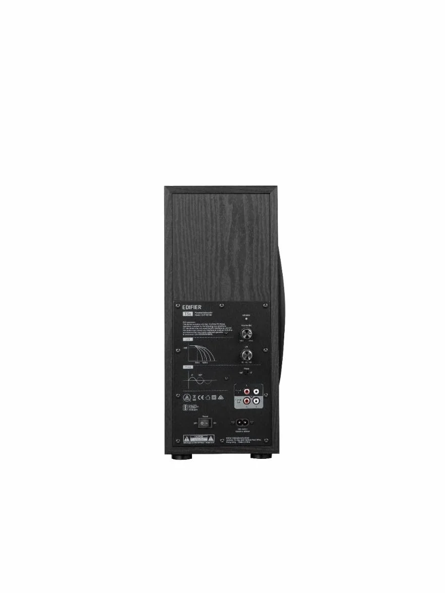 Edifier SUBWOOFER ATTIVO T5s – Woofer da 8 pollici – 70 Watt – Filtro passa-basso – Frequenza fino a 35 Hz – Alloggiamento in MDF per una risonanza ridotta – Standby – Connettori RCA (T5s NERO)