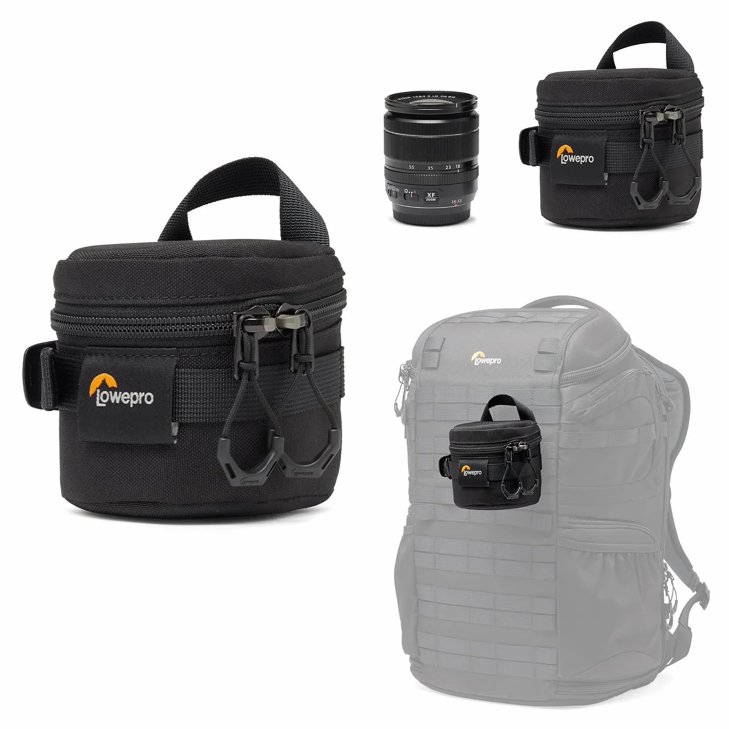 Lowepro ProTactic LCS 8 x 8 III Borsa per Obiettivo Fotografico, Adatta a 50mm F/1.8, per DSLR e Mirrorless, 0.3L 8x8x8cm, Zaino per Fotocamera, per Fotografi/Videografi