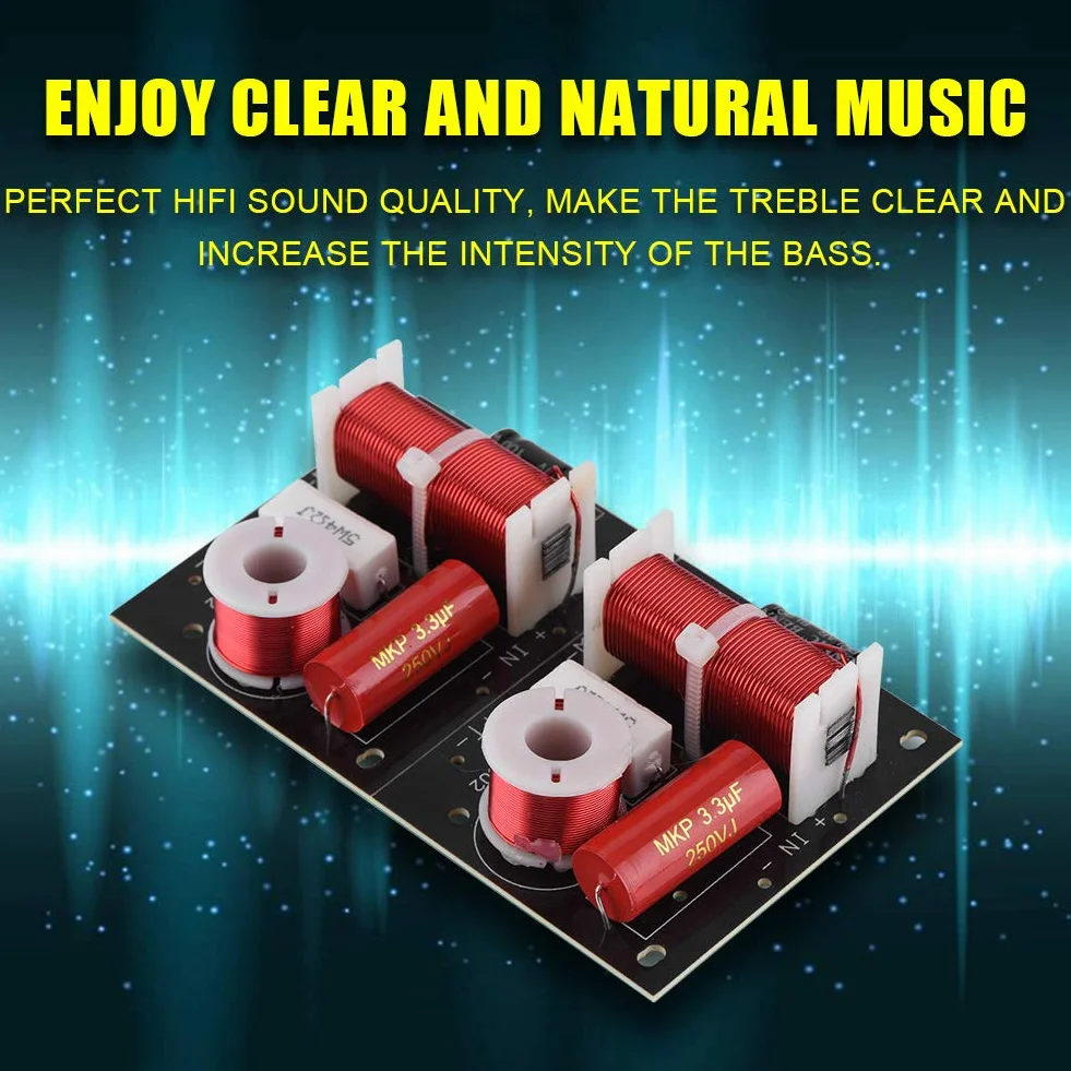 2 pezzi pannello divisore frequenza altoparlante, 400W acuti/bassi 2 vie 2 unità altoparlante HIFI, 4-16 ohm impedenza ad alta potenza Hi-Fi filtro incrociato audio Woofer e modulo fai da te tw