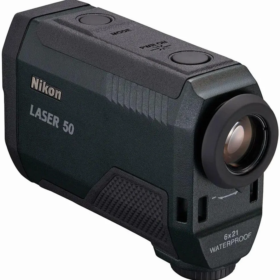 Nikon Laser 50 Telemetro Rapido e Accurato, Schermo OLED, Robusto e Compatto, Nero