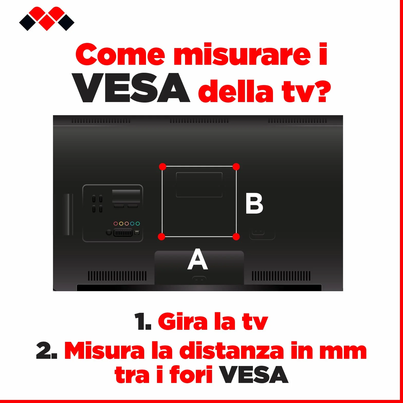 Meliconi Space System TURN 200 Supporto TV parete Cartongesso 26-45" VESA 50-200 30 kg Tilt & Turn Nero