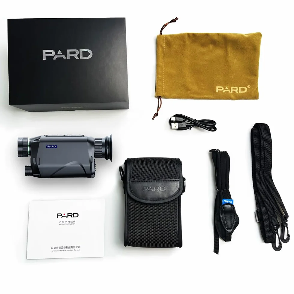 PARD Visione notturna monoculare, occhiali digitali visore notturno per osservazione della fauna selvatica, caccia e attività all'aperto. Illuminatore IR da 200 m, foto e video, WiFi. NV009-850nm