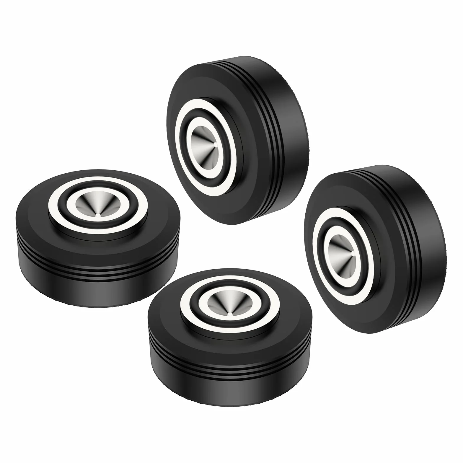 HiFi Supporto per altoparlante 50×20 mm alluminio ammortizzatori piedini isolanti 4 pezzi nero