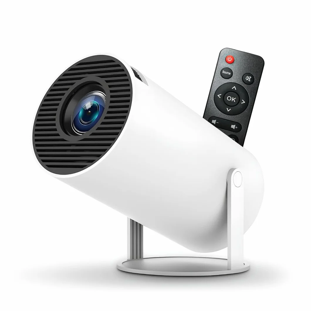 Mini Proiettore Portatile con WiFi 5G e Bluetooth 5.0 - Proiettore LED con Android OS, Correzione Trapezoidale Automatica, Supporto 4K, Ideale per Home Theater e Intrattenimento