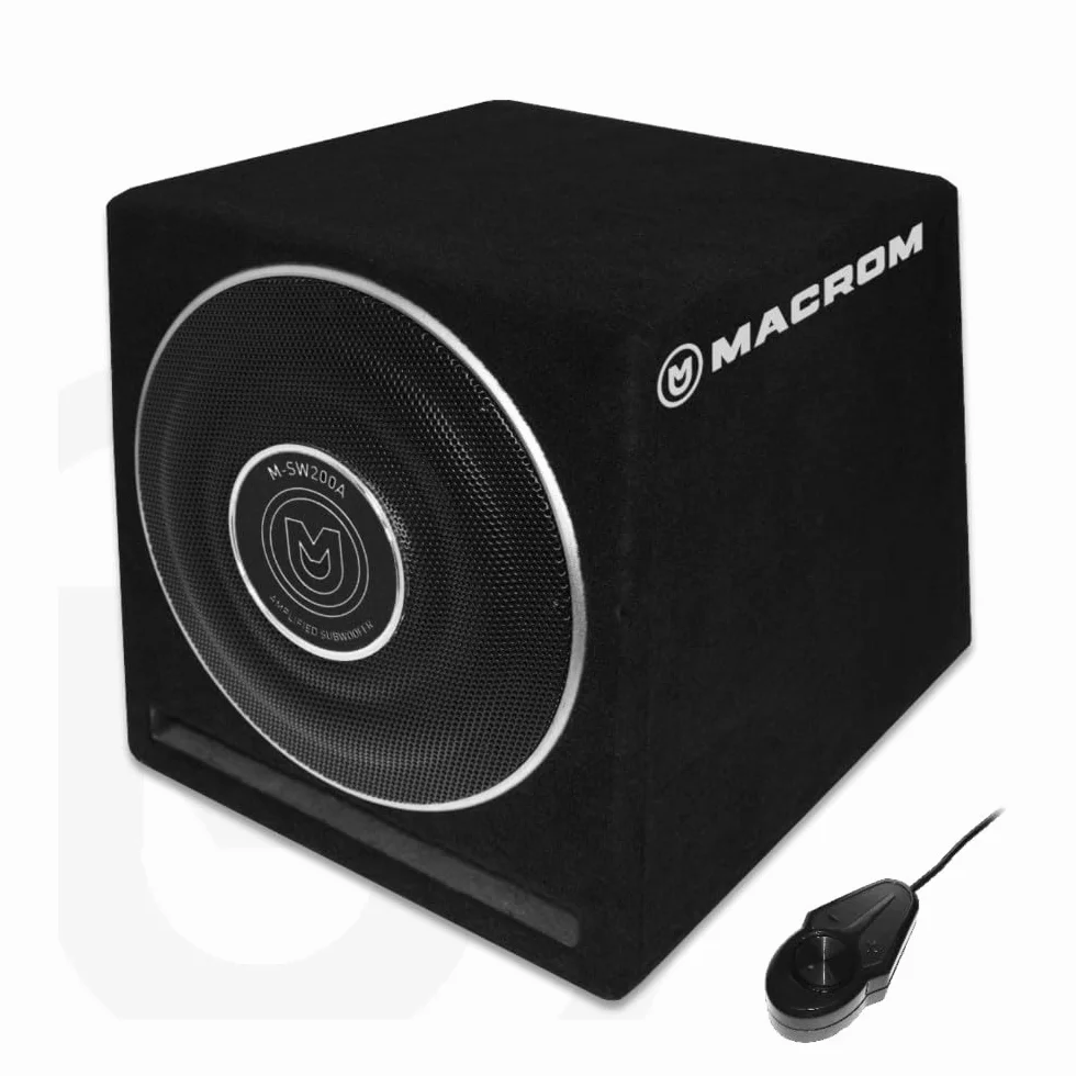 M-SW200A Subwoofer attivo da 8 pollici 20cm in Cassa Reflex con amplificatore integrato da 200 W RMS 500 W Picco