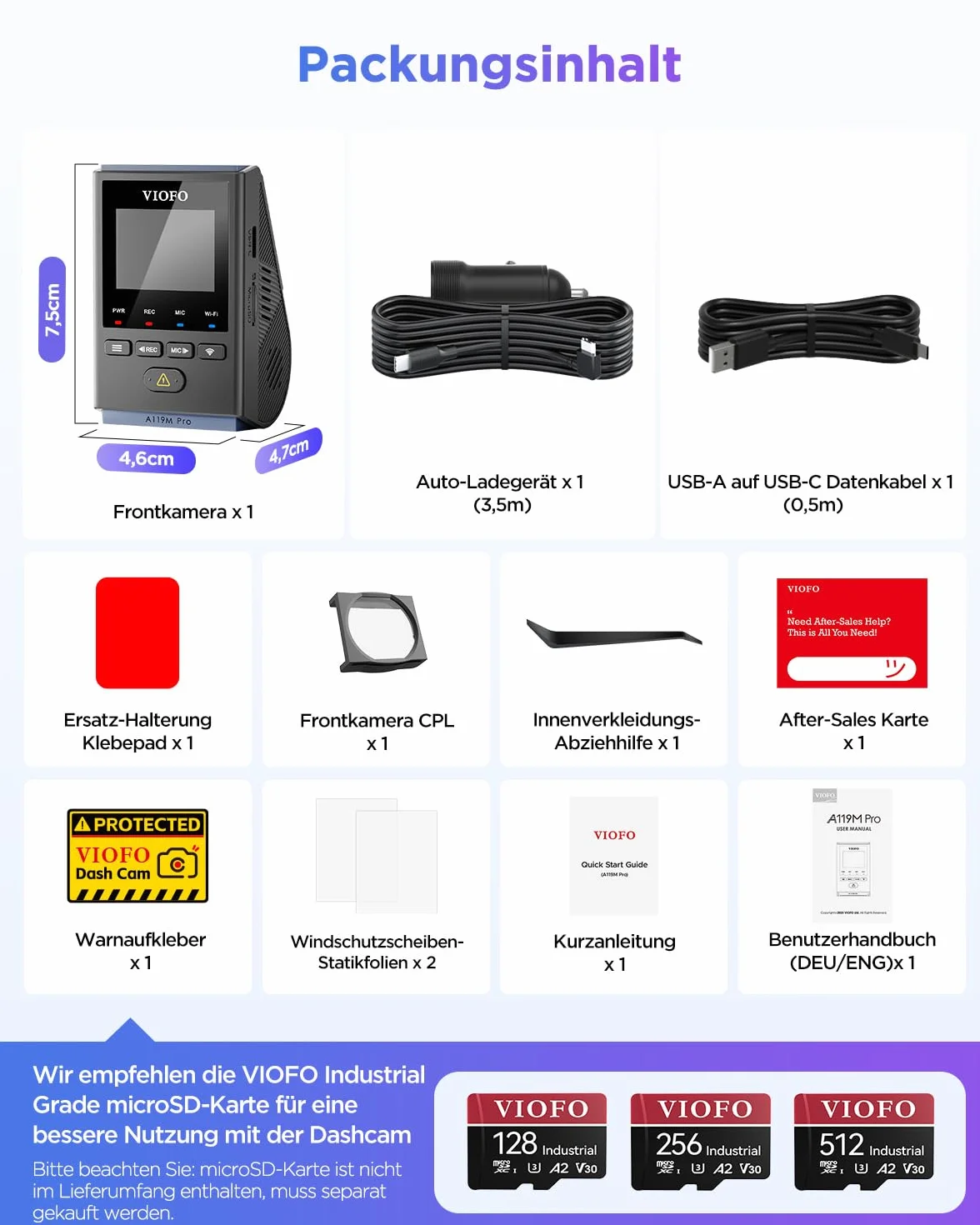 VIOFO A119M Pro 4K HDR Mini Dashcam per Auto con CPL, Wi-Fi 6 e GPS Fotocamera per Auto Anteriore con STARVIS 2, Comando Vocale e Riproduzione Vocale, Visione Notturna 2.0, Modalità di Parcheggio con