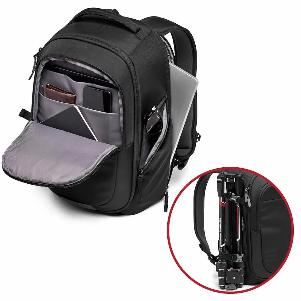Manfrotto Advanced Gear III Zaino Fotografico per Fotocamera e Laptop, Zaino Reflex/Mirrorless con Obiettivi, con Divisori Imbottiti Intercambiabili e Attacco per Treppiede