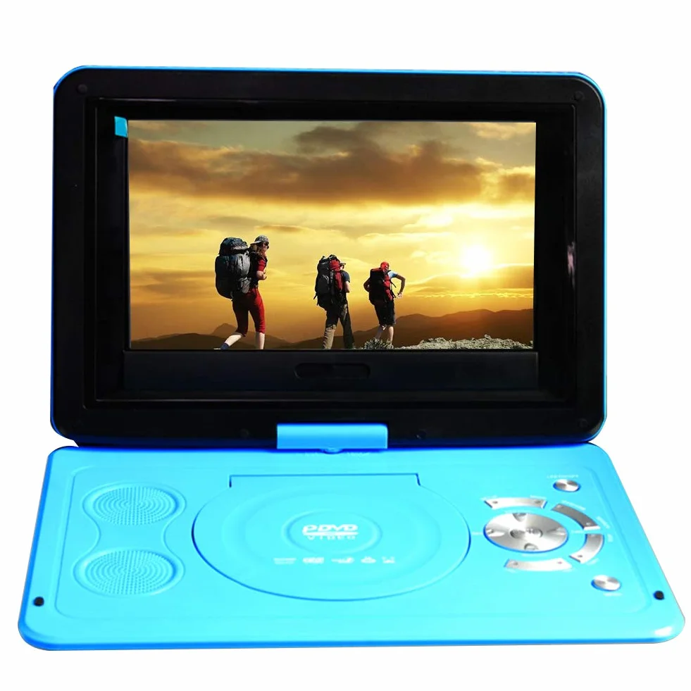 Lettore DVD portatile da 13,9" per i viaggi in auto per bambini, schermo girevole da 10,1", batteria ricaricabile, caricatore da auto, presa per cuffie per CD/DVD