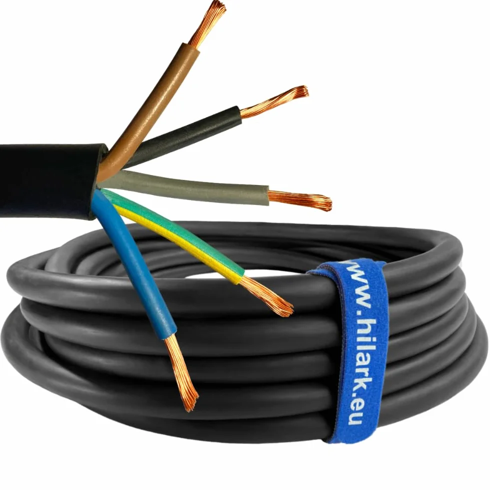 Hilark - Cavo in gomma H07RN-F 5x4mm2 (10m, Nero)