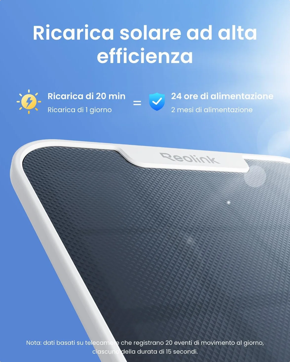 Reolink 4K Telecamera Wi-Fi Esterno con Batteria e Pannello Solare, 360° PTZ Senza Fili, 2,4/5 GHz WiFi, Rilevamento Uomo/Auto/Animale, 8MP Visione Notturna a Colori, Sirena/SD/Cloud, Argus PT Ultra