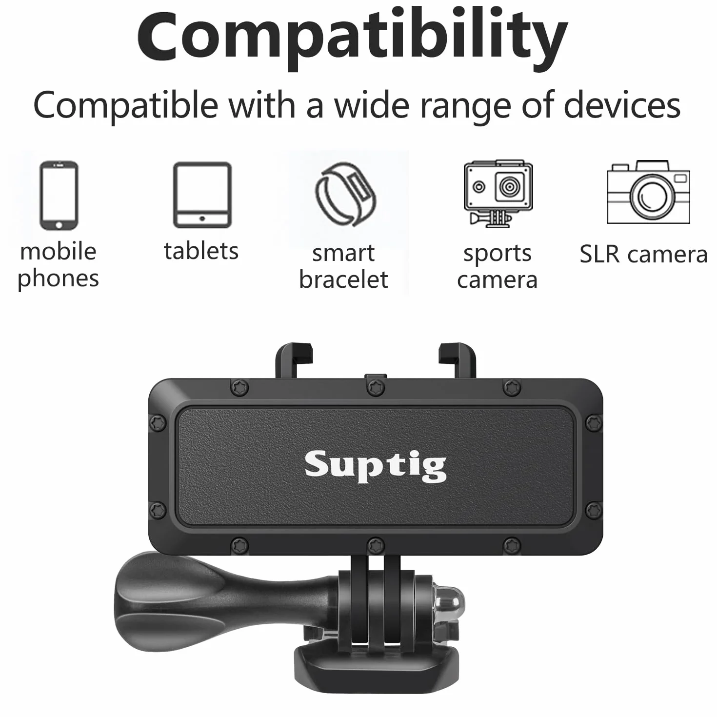 Suptig Caricabatterie portatile, power bank, caricabatterie compatibile con GoPro Hero 13, 12, 11, 10, 9, 8, 7, 6, 5, 4, 3, 3+, Session, DJI Osmo, Insta 360 Action