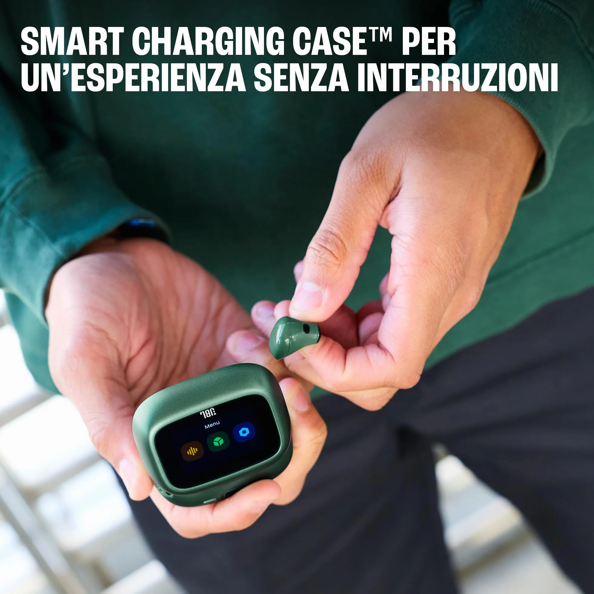 JBL Live Flex 4, Auricolari Wireless con Cancellazione Adattiva del Rumore, Bluetooth, Autonomia di 50 Ore, Impermeabilità IP54, Smart Charging Case, Nero