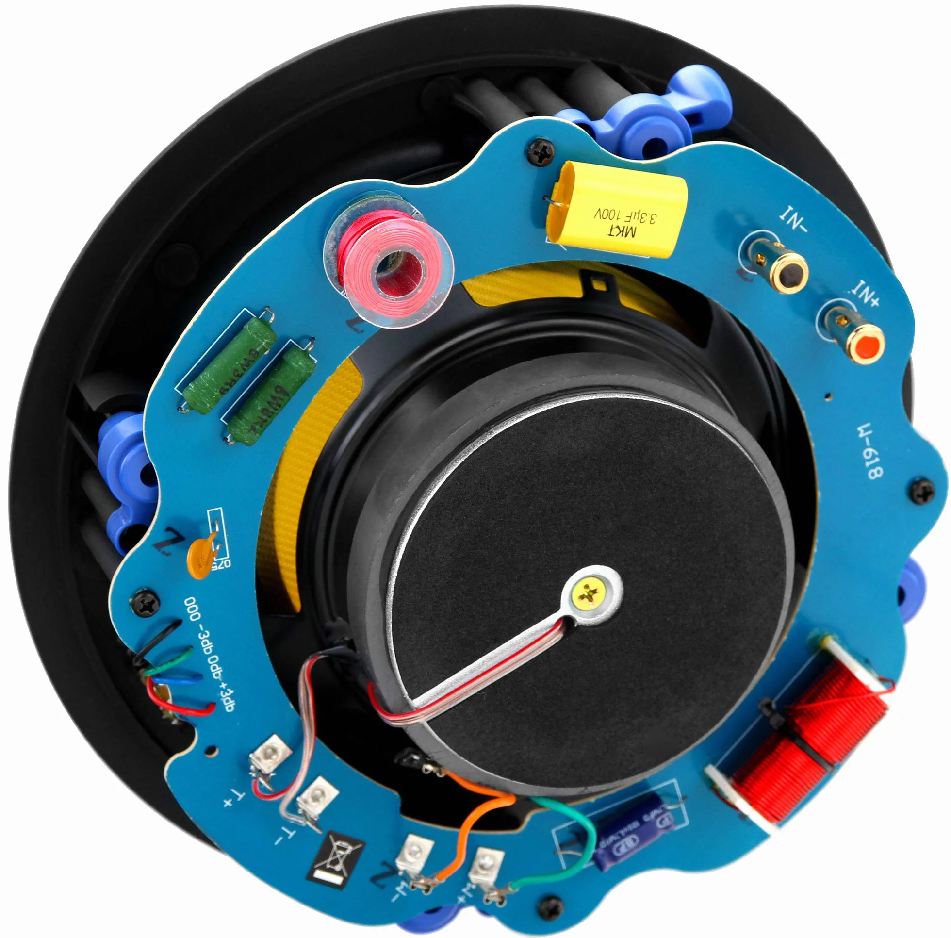 Pronomic CLS-660 WH Altoparlanti da Incasso 2 Vie 6,5" 165 mm Woofer 60 Watt RMS bianco
