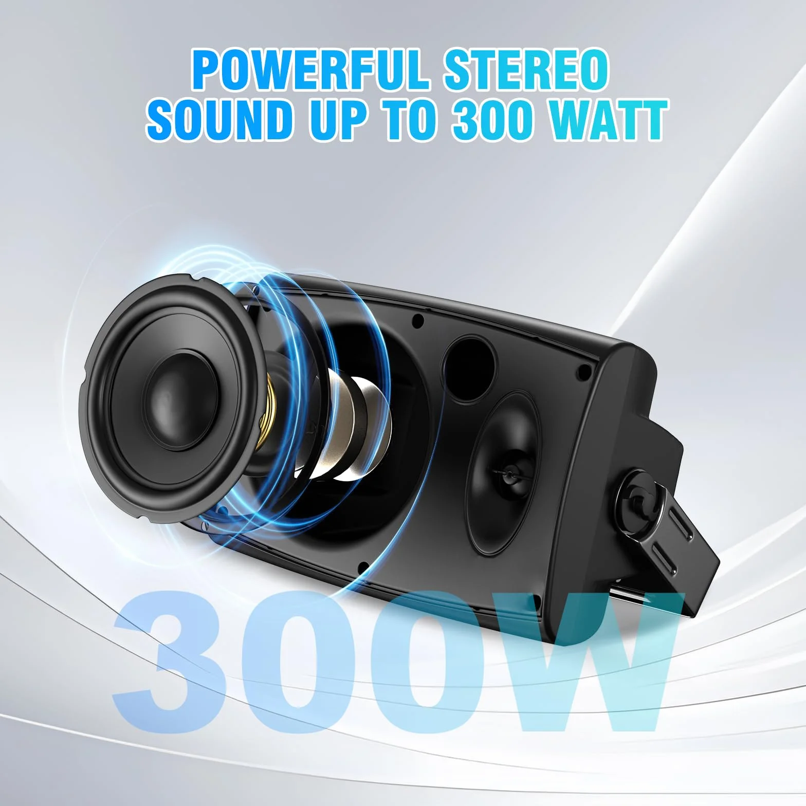 STUDIOFINIX Altoparlanti passivi esterni 8 pollici 600 W IP44 connessione cablata TWS stereo montabili a parete