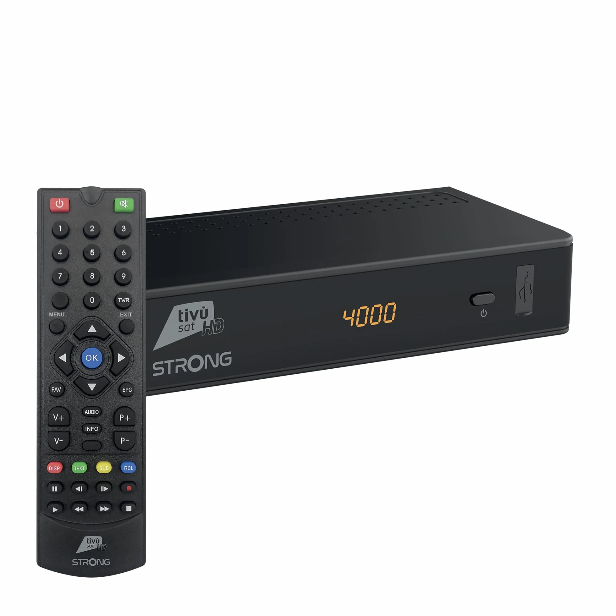 STRONG - Decoder Satellitare SRT7807TIVU - Tivùsat HD con Scheda Tivùsat Inclusa, Funzioni Smart - Tanta TV in HD - Facile da Usare - Nero
