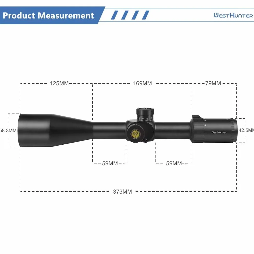 WestHunter Ottica HD 6 – 24 x 50 FFP, 30 mm First Focal Plane tattico di precisione (1/10 MIL)