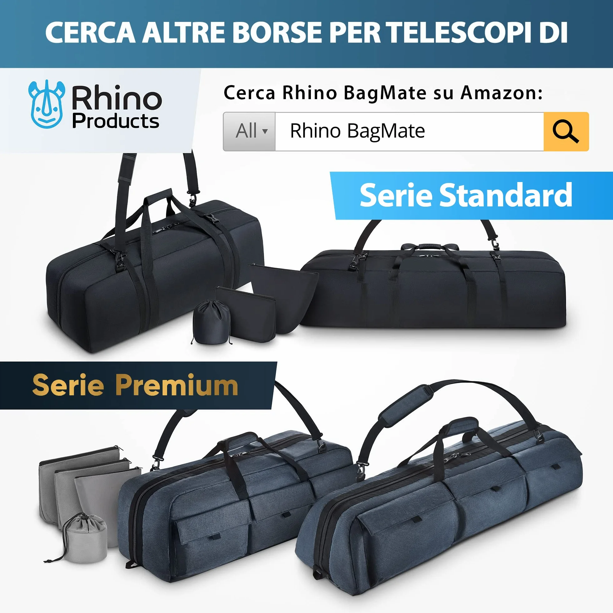 Borsa telescopio multiuso – Custodia imbottita per trasporto, tracolla regolabile e spazio extra – Idrorepellente – Compatibile con telescopi Celestron (76x29x25 cm)