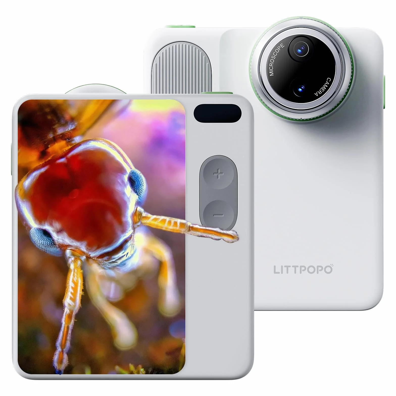 MicroCam X1 4K Fotocamera Digitale con Microscopio 400X, Filmati True 4K, Autofocus, Touchscreen LCD da 3,5 Pollici | Fotocamere Point-and-Shoot Portatili per Fotografia | Regalo Perfetto per