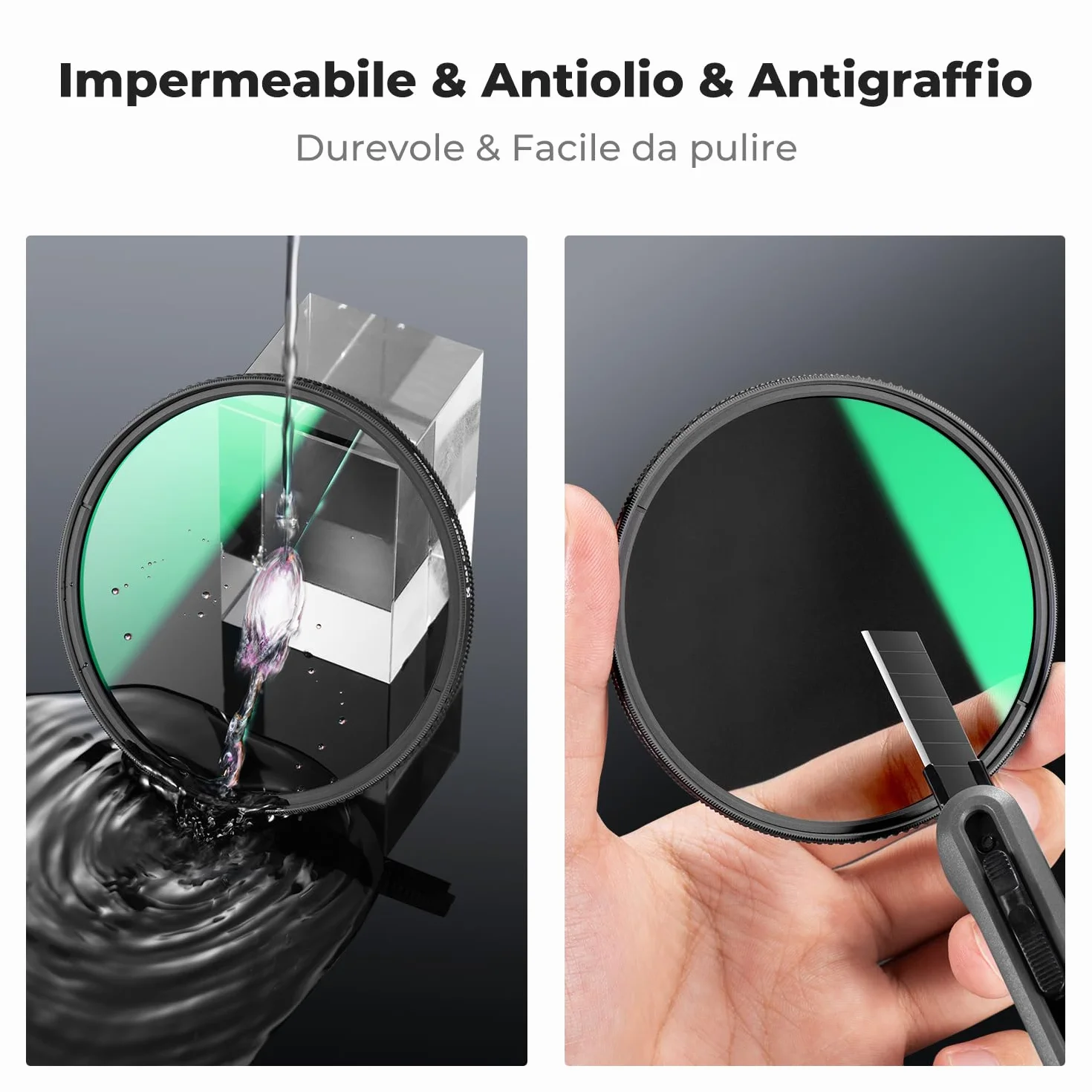 K&F CONCEPT Nano-Xcel 82mm Filtro Polarizzatore CPL True Color & Riflessione Ultrabassa, Filtro Polarizzatore Circolare In Vetro Ottico con 28 Strati Nano Rivestimento