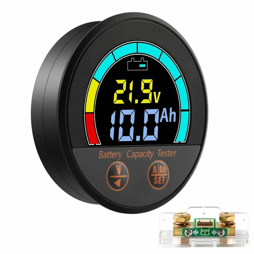 Tester per Batterie Impermeabile IP67 10-100 V 100 A Shunt Monitoraggio SoC Ah Litio LiFePO4