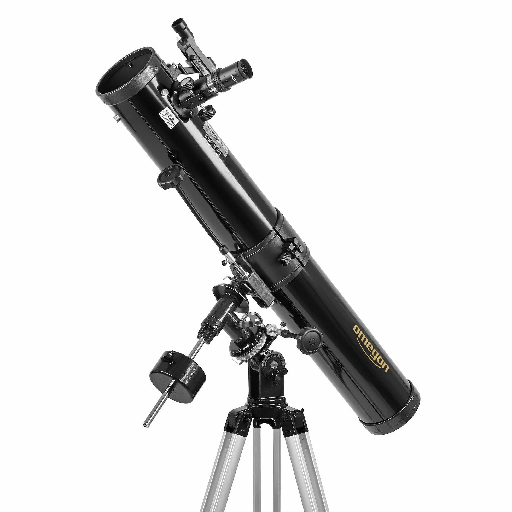 Telescopio Omegon N 76/900 EQ-2 | Telescopio a specchio Newton | Precisa montatura EQ-2 | Per luna e pianeti | Accessori completi inclusi | Adatto anche per principianti e astronomi amatoriali