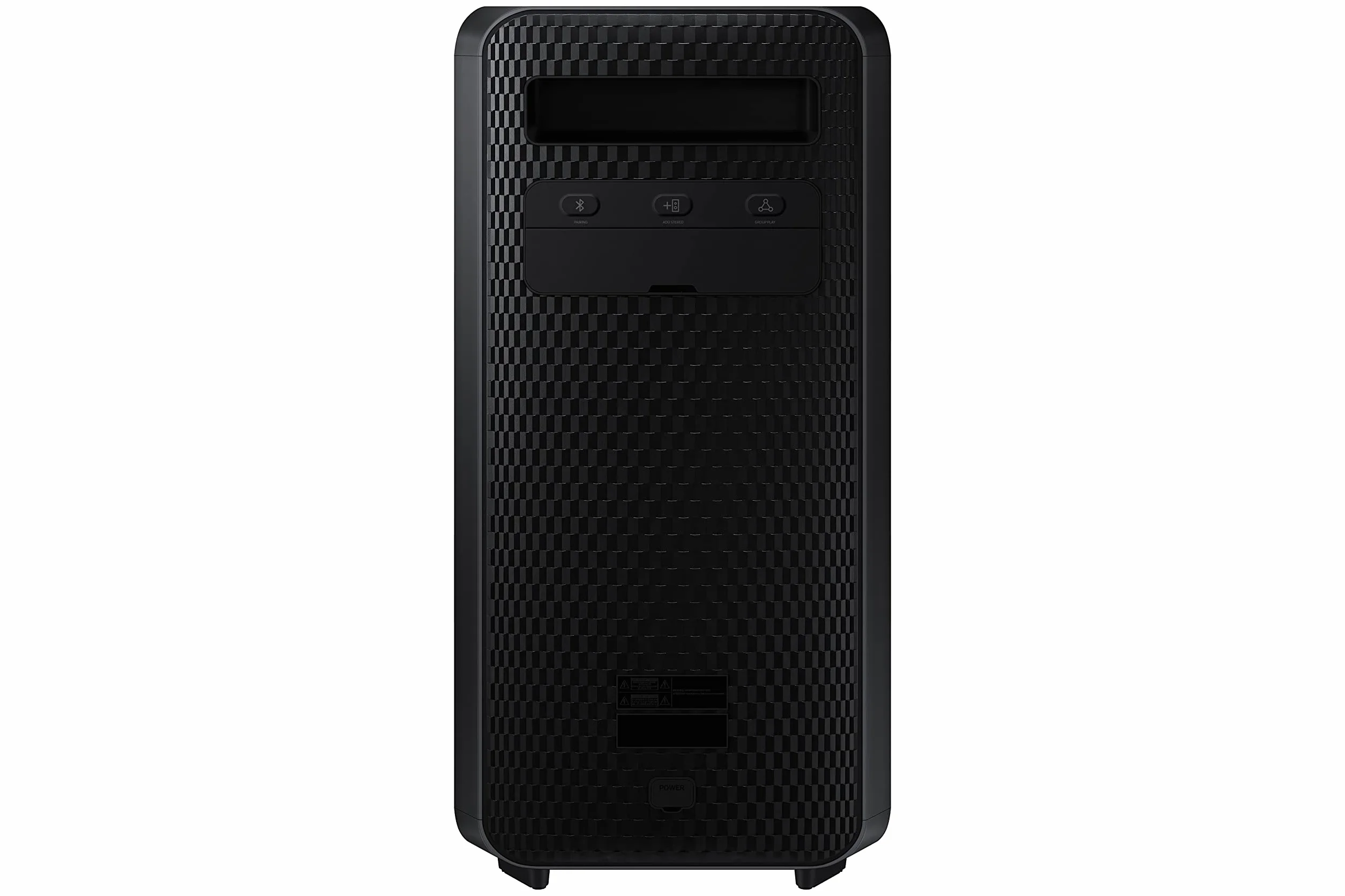 Samsung Sound Tower MX-ST50B, Batteria integrata (18h), Audio bidirezionale, Resistente all'acqua (IPX5), Modalità karaoke, Potenza elevata da 240 watt, Black