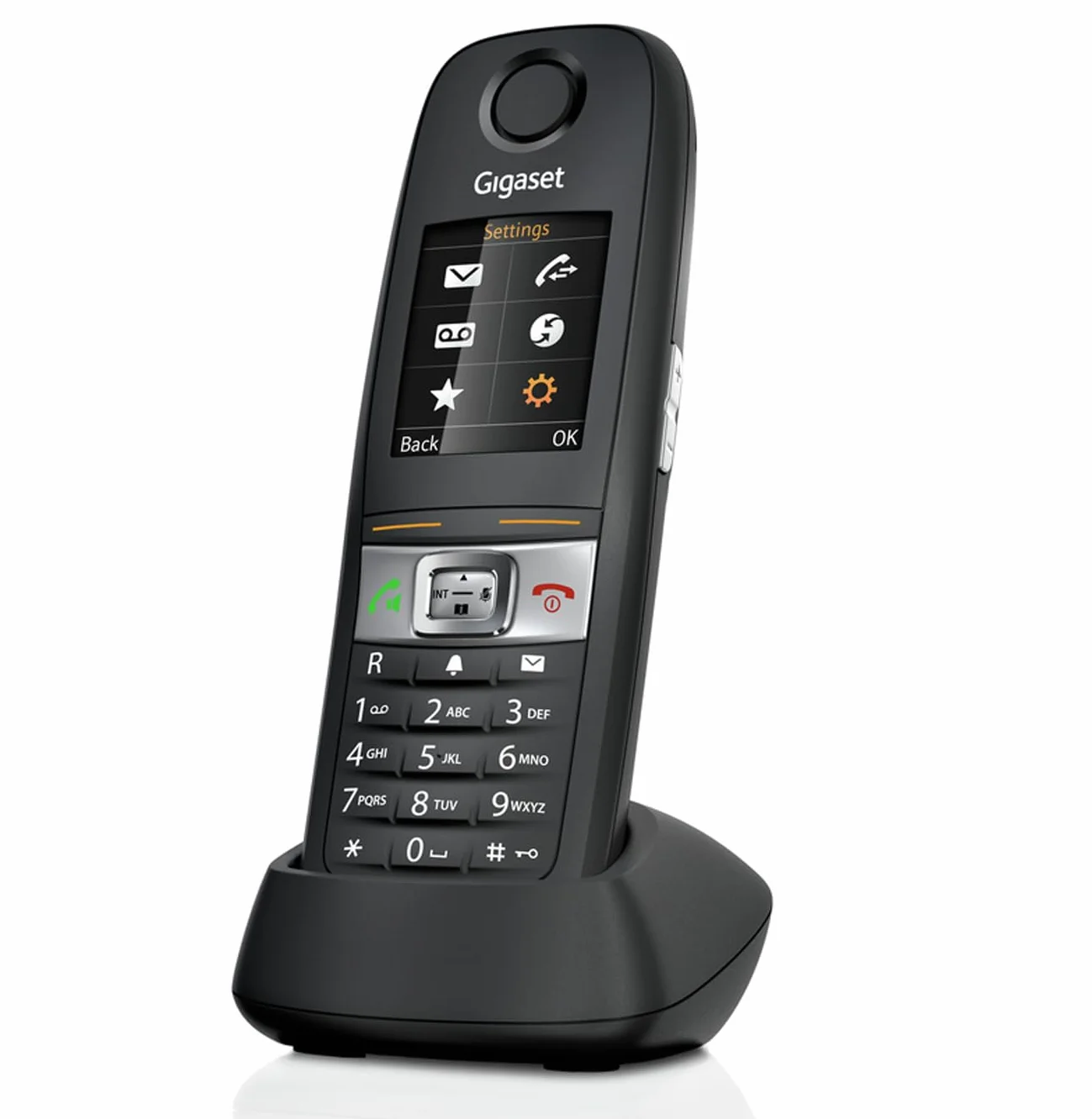 Gigaset E630HX - DECT Telefono Aggiuntivo Cordless - Protezione da urti, Sporco e Spruzzi, Nero [Compatibile in IT, DE, FR, NL, AUT, CHE] [Senza Base]