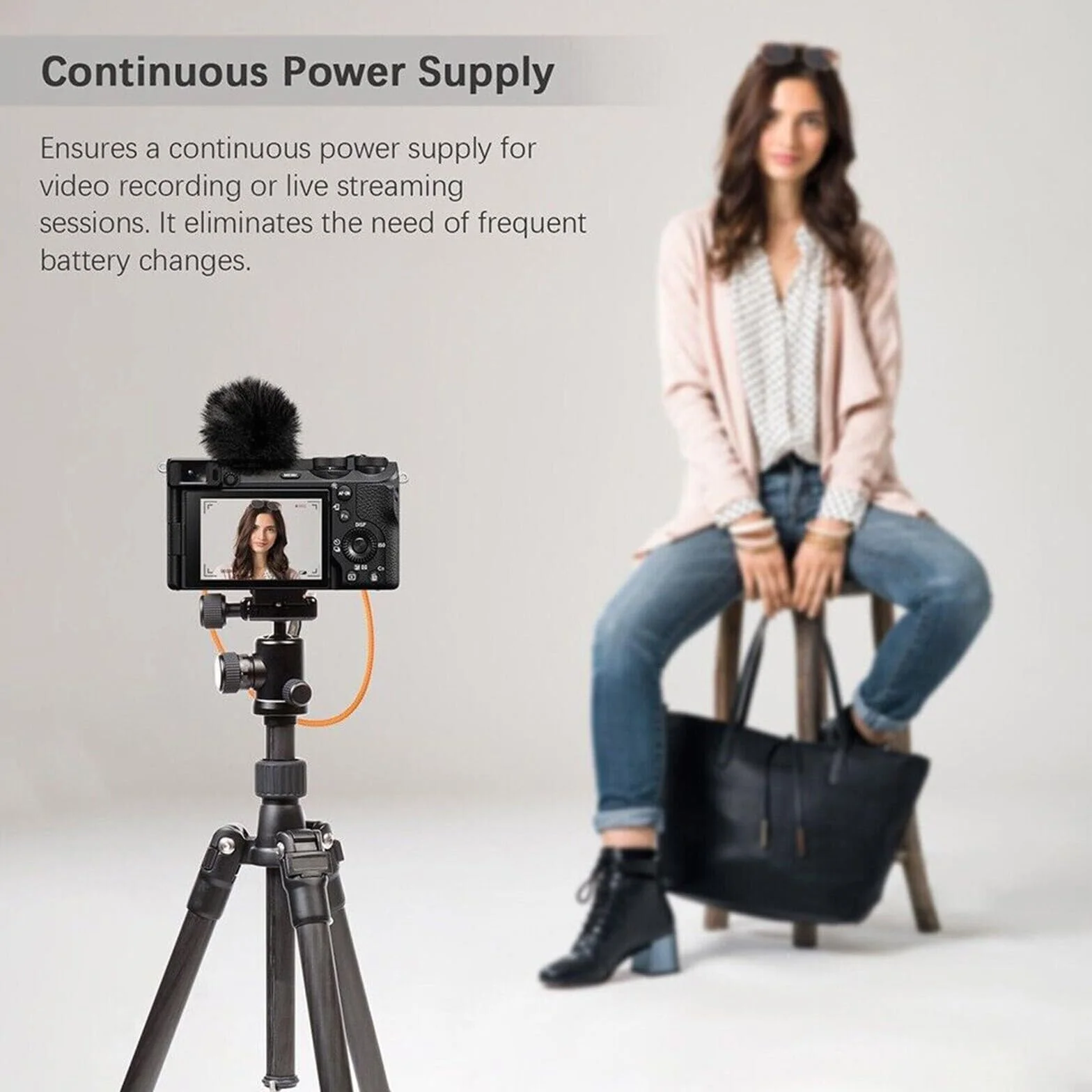 ZGCINE D-Tap a NP-FZ100 Batteria Fittizia per Sony, Connettore D-Tap Ruotabile a 180°, Uscita Regolata a 8.4 V, Compatibile con Sony A7IV A7III A7SIII A7RV FX3 FX30 A7CII A6700 ZV-E1 ZV-E10II A1 A9III