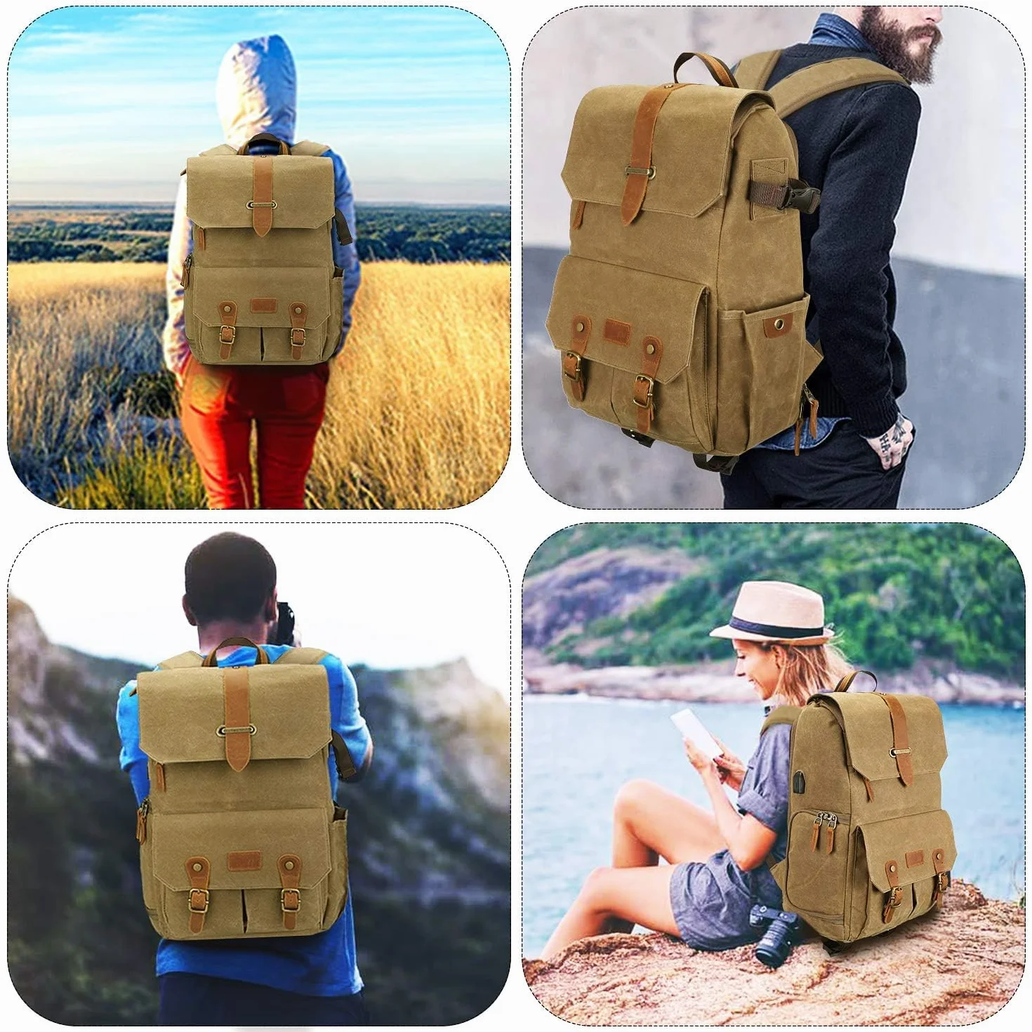 Zaino per fotocamere reflex impermeabile UBAYMAX borsa impermeabile DSLR antiurto 15,6 pollici borsa per computer portatile borsa da viaggio fotocamera per Canon Nikon Sony Olympus