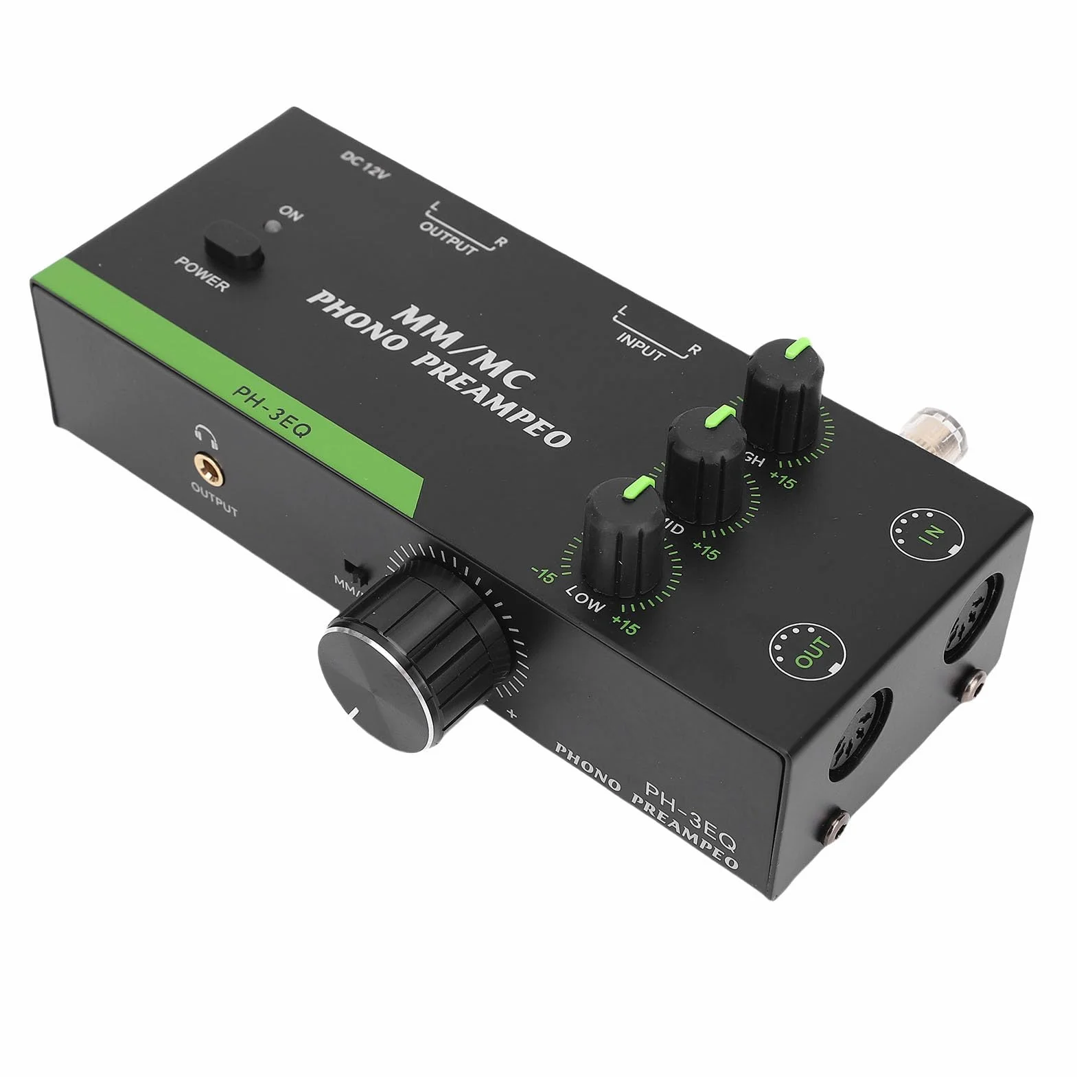 Preamplificatore Phono Mini Stereo XLR 3.5mm Giradischi Amplificatore Segnale Audio Hi-Fi Convertitore