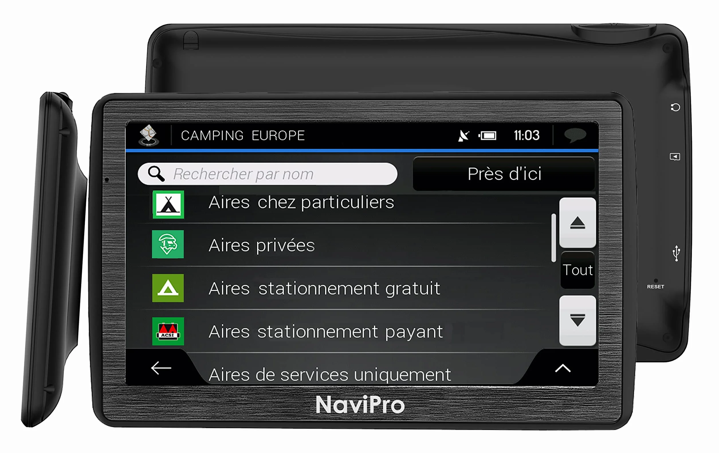 Navigatore per Camper, 7 pollici, Navigatore GPS Camper e Caravan, NaviPro Active + Campeggi e aree camperisti