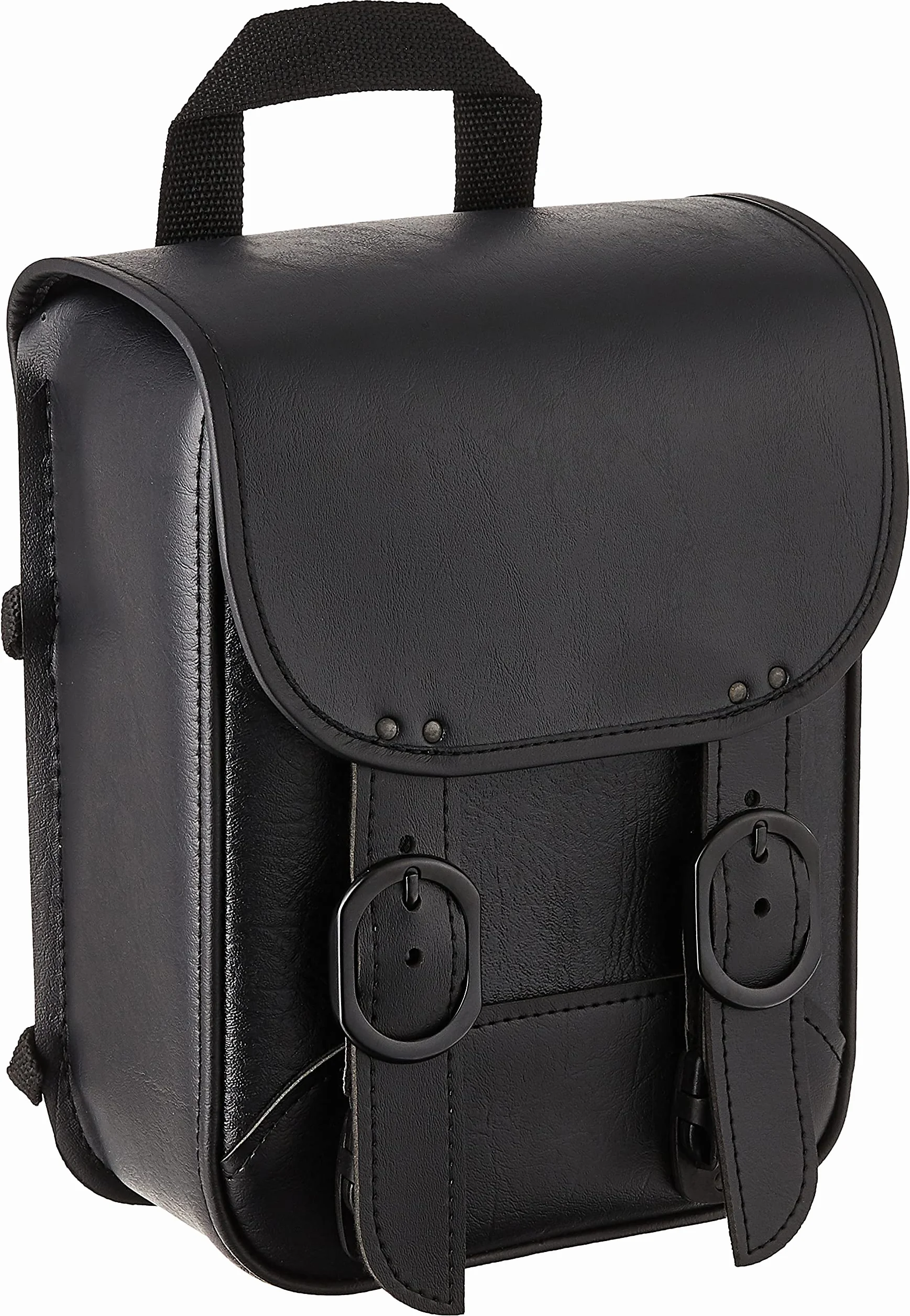 Dowco Willie & Max Black Jack Borsa per Sissy Bar Moto Pelle Sintetica 20,3x25,4x11,4 cm Nero