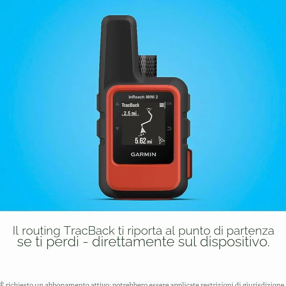 Garmin inReach Mini 2, Comunicatore satellitare leggero e compatto, palmare per escursionismo, arancione - 010-02602-00