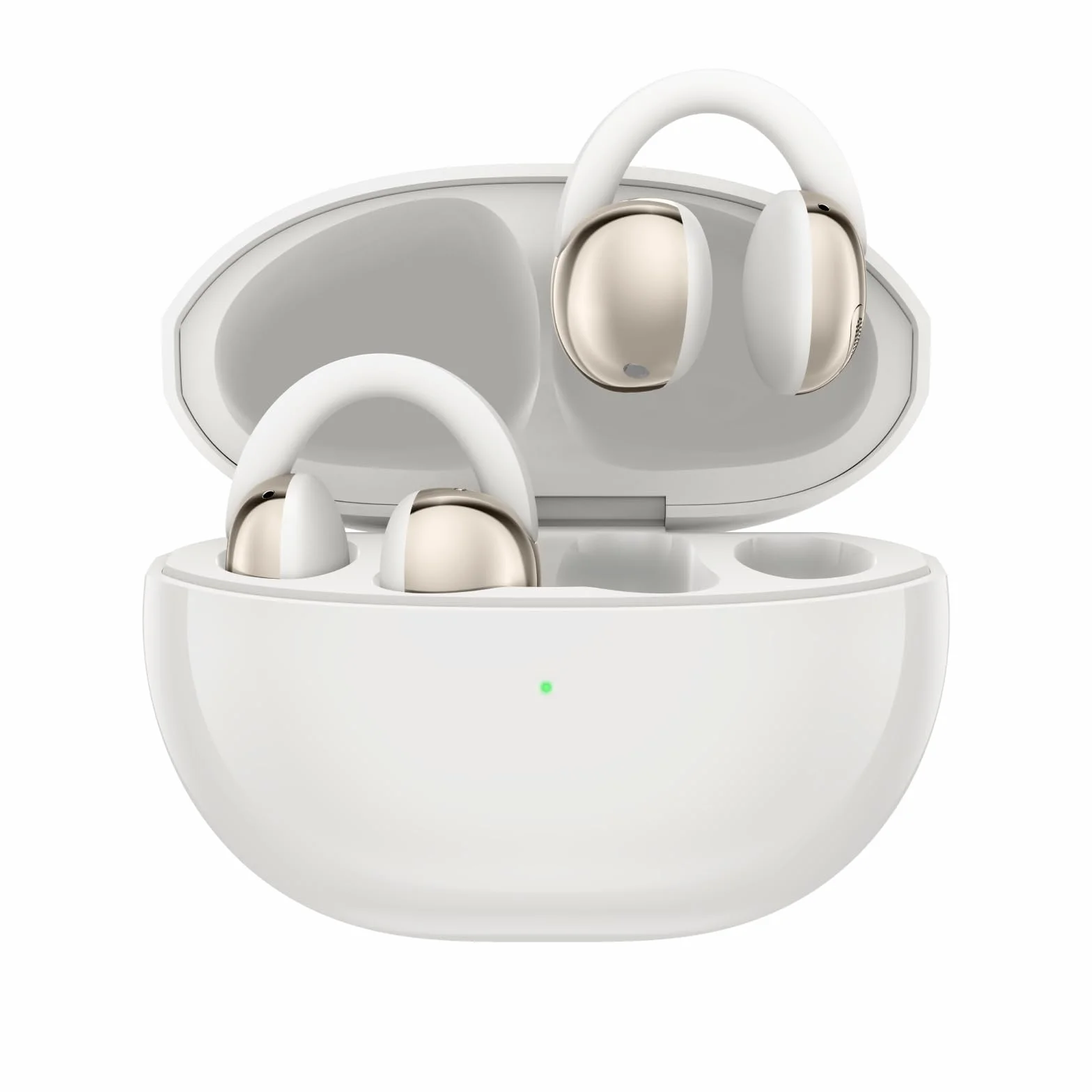 TCL CrystalClip, design a clip, miglioramento dei bassi, suono spaziale 3D, fino a 36 ore di riproduzione, Bianco lunare