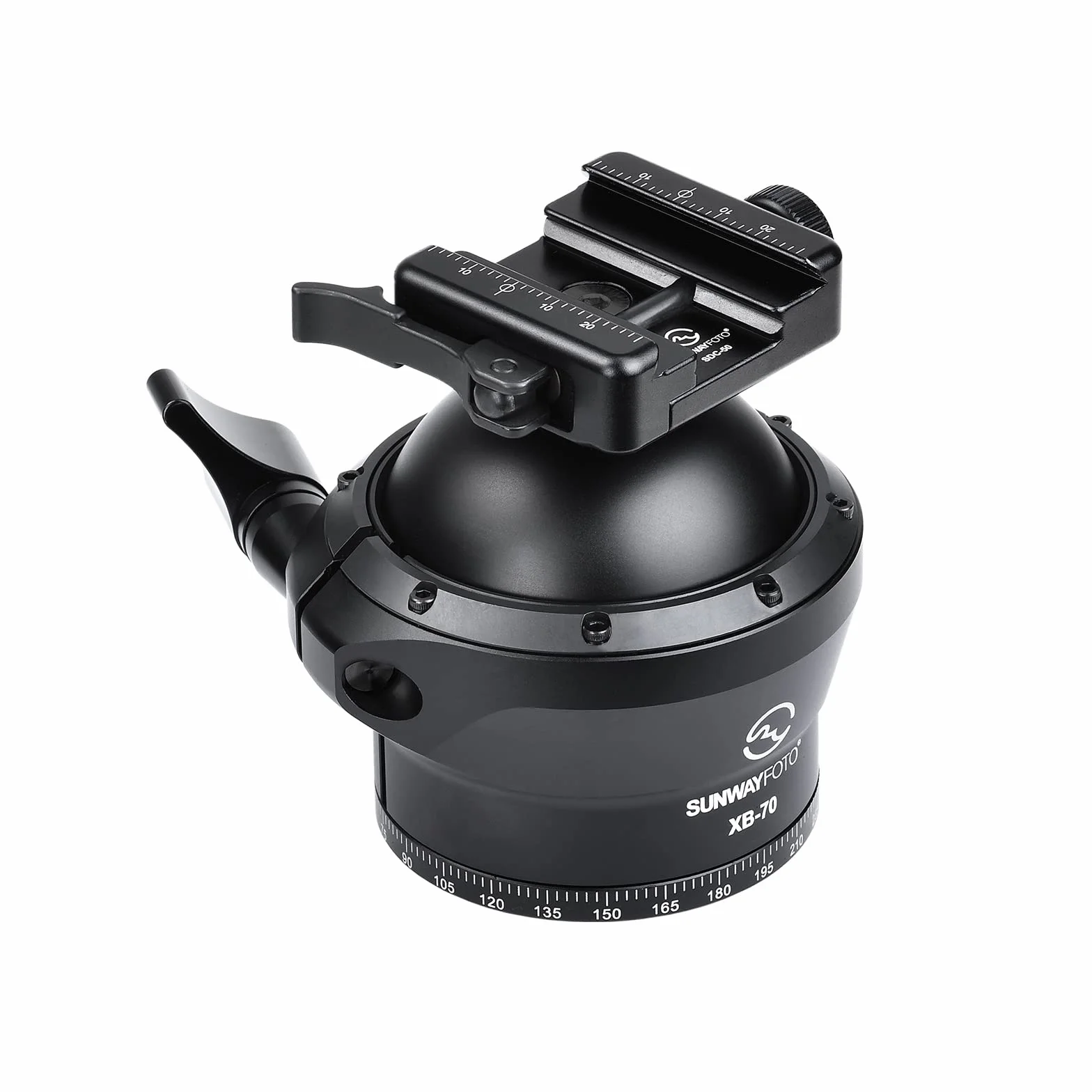 SUNWAYFOTO Testa a sfera XB-70 70 mm per treppiede da caccia, carico 40 kg