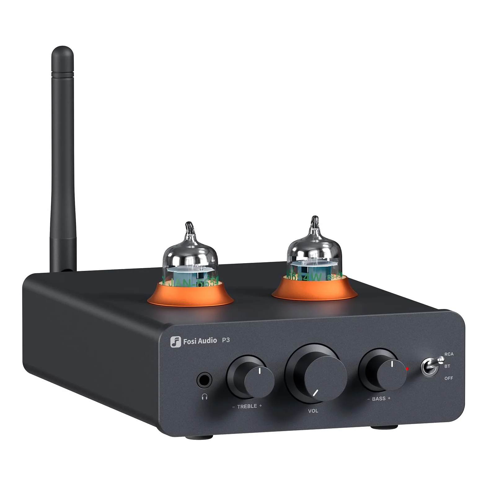 Fosi Audio P3 Hi-Fi Tubi Preamplificatore, Amplificatore a Valvole & per Cuffie, Bluetooth 5.1 aptX-LL & aptX-HD, RCA & AUX