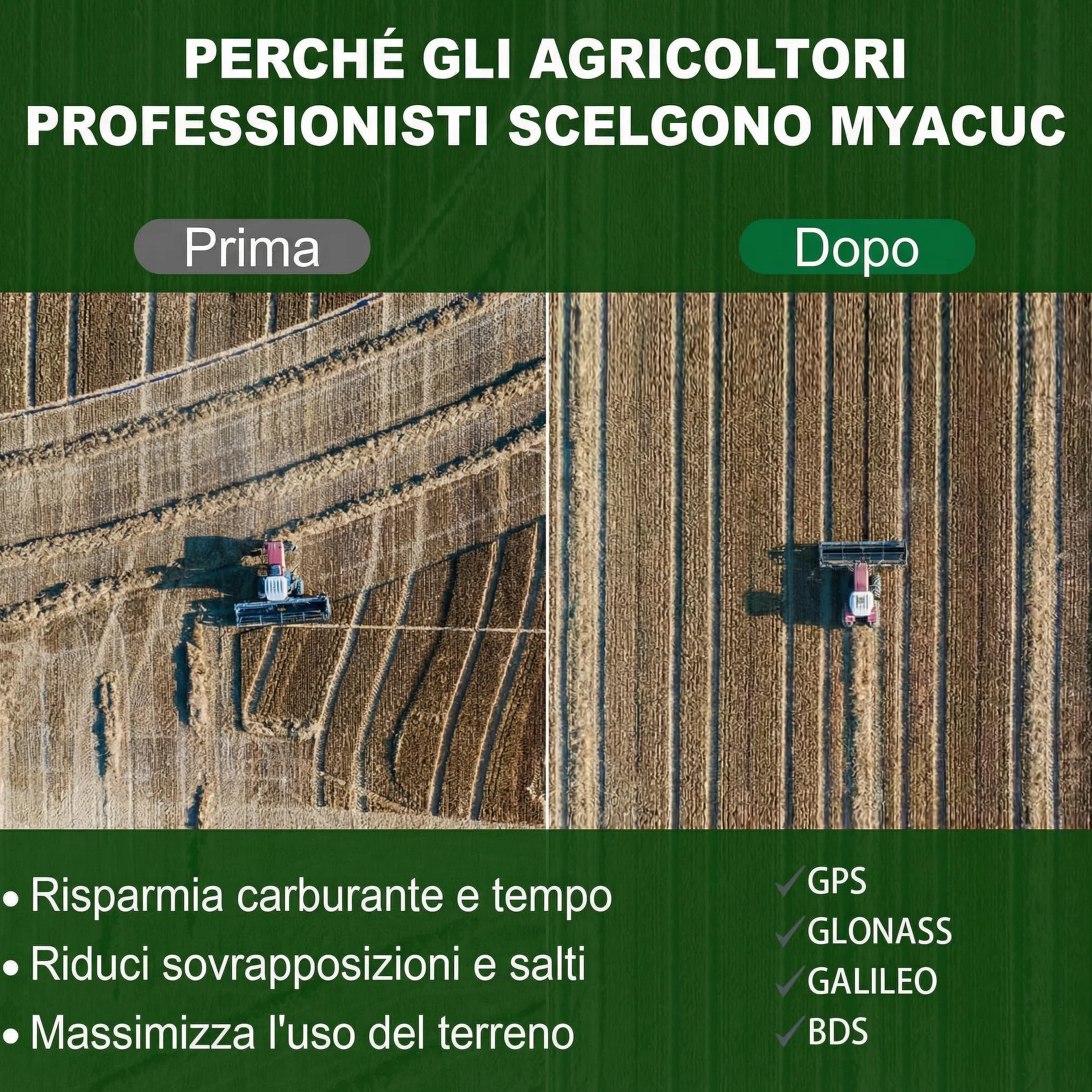 Navigatore GPS per Trattore per l’Agricoltura di Precisione, Navigatore Agricolo GNSS con Schermo Touch da 9", Adatto a Irrorazione, Aratura e Semina, Posizionamento Automatico