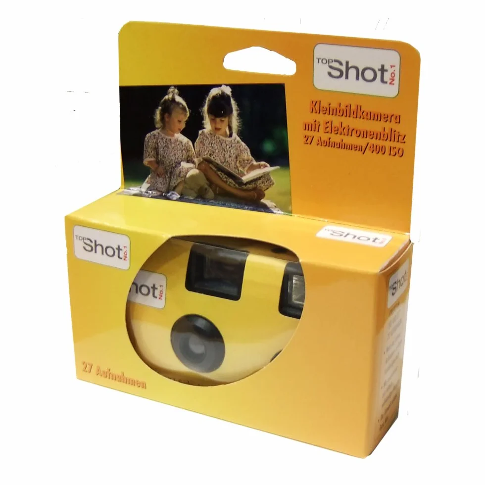TopShot - set di 5 fotocamere usa e getta, da 27 foto, con flash automatico incorporato