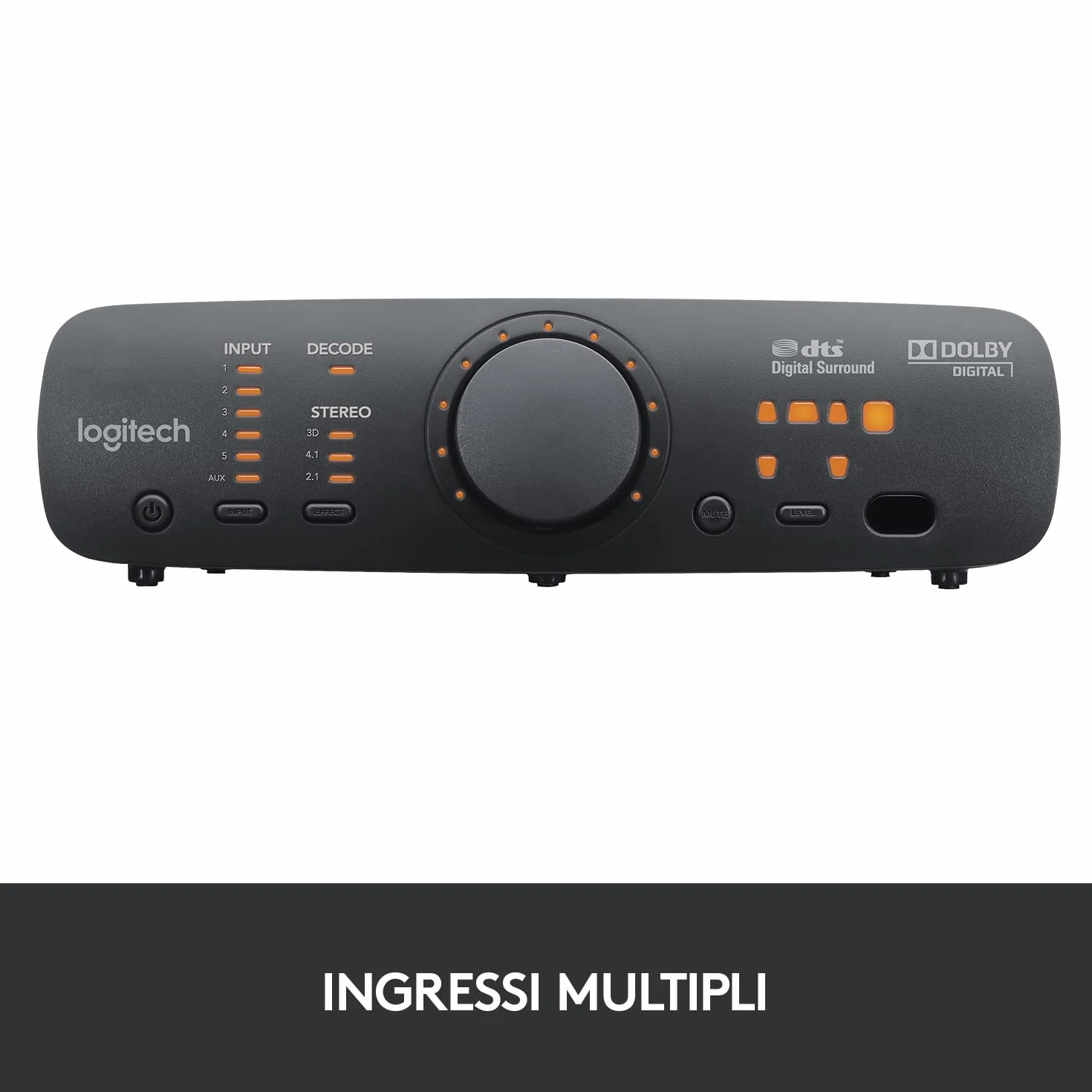 Logitech Z906 5.1 Sistema di Altoparlanti Audio Dolby Surround, Certificato THX, Dolby e DTS, ‎Potenza 1000 Watt, Multidispositivo, Telecomando, Presa EU/IT, PC/PS4/Xbox/TV/Smartphone/Tablet - Nero