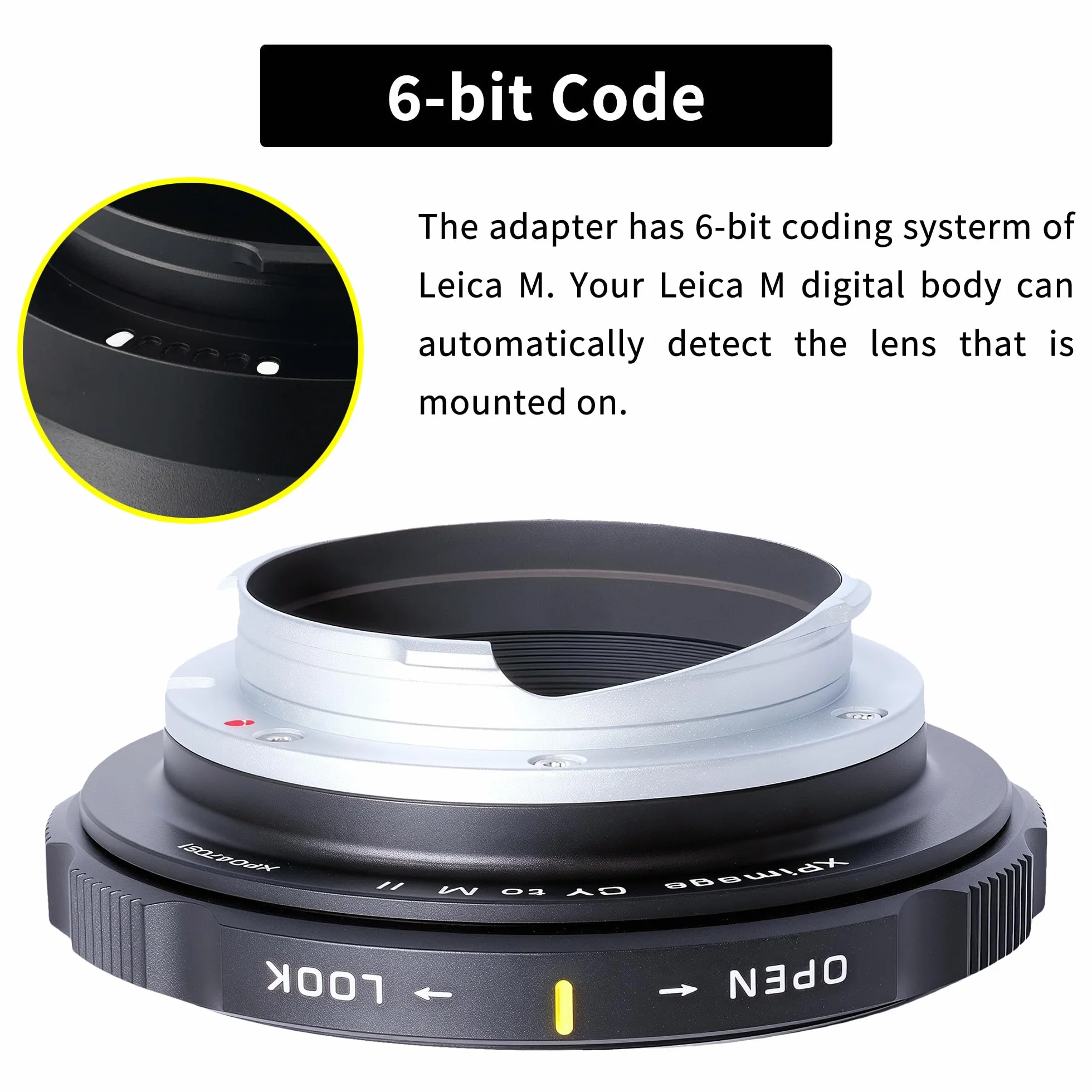 Anello adattatore per montaggio obiettivo compatibile con obiettivo Contax Yashica CY per fotocamera Leica M